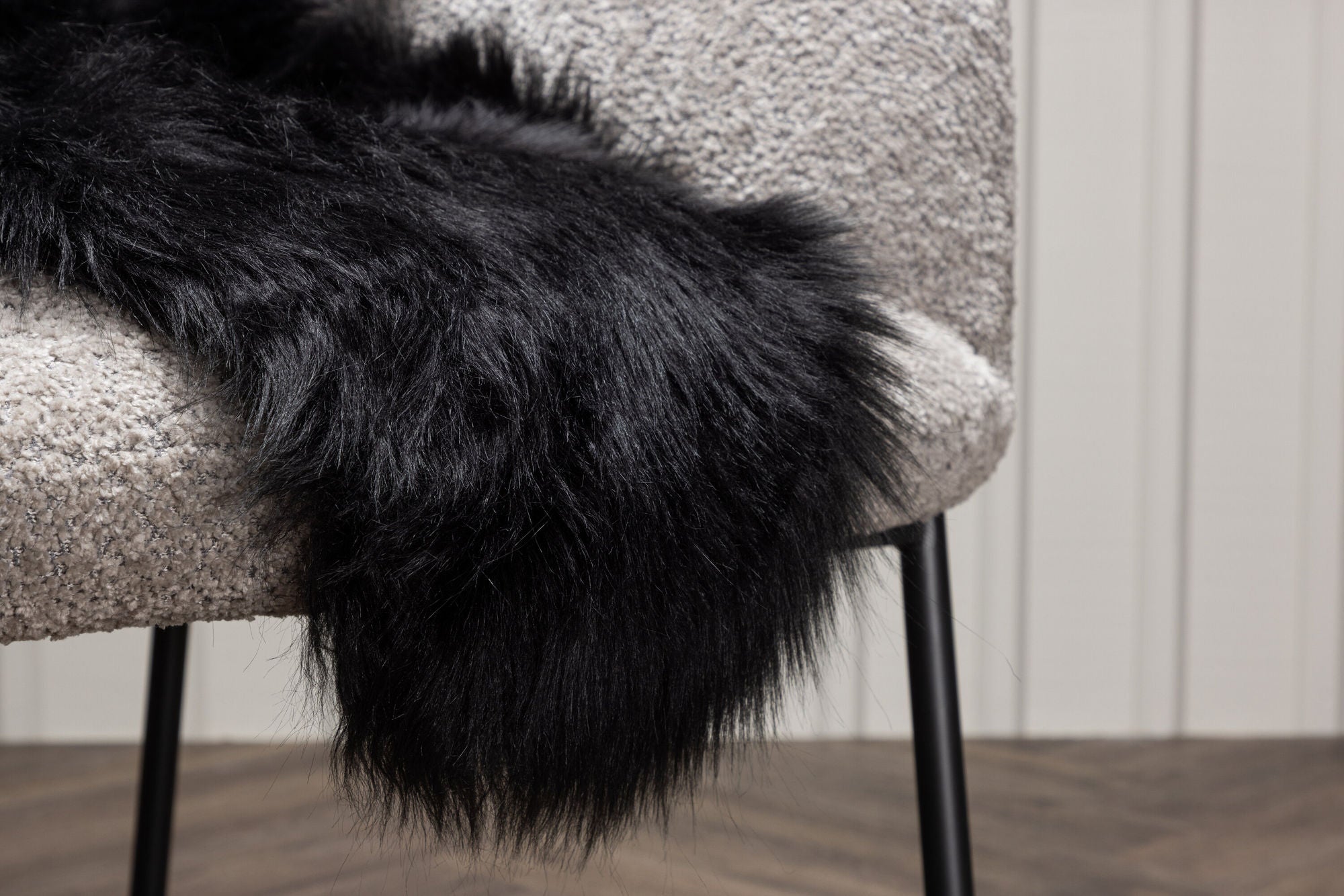 Venture Home Katy Polyester Fake Fur - 60*90-  -Rectangular-Black