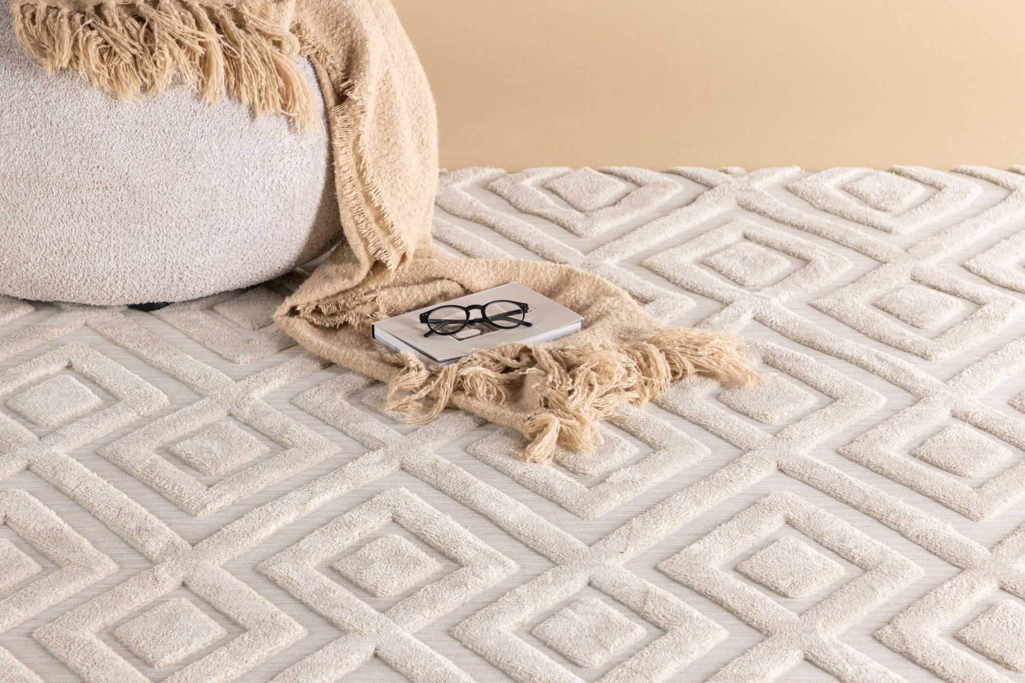 Venture Home Pia Polyester Shaggy - 230*160-  -Rectangular-White