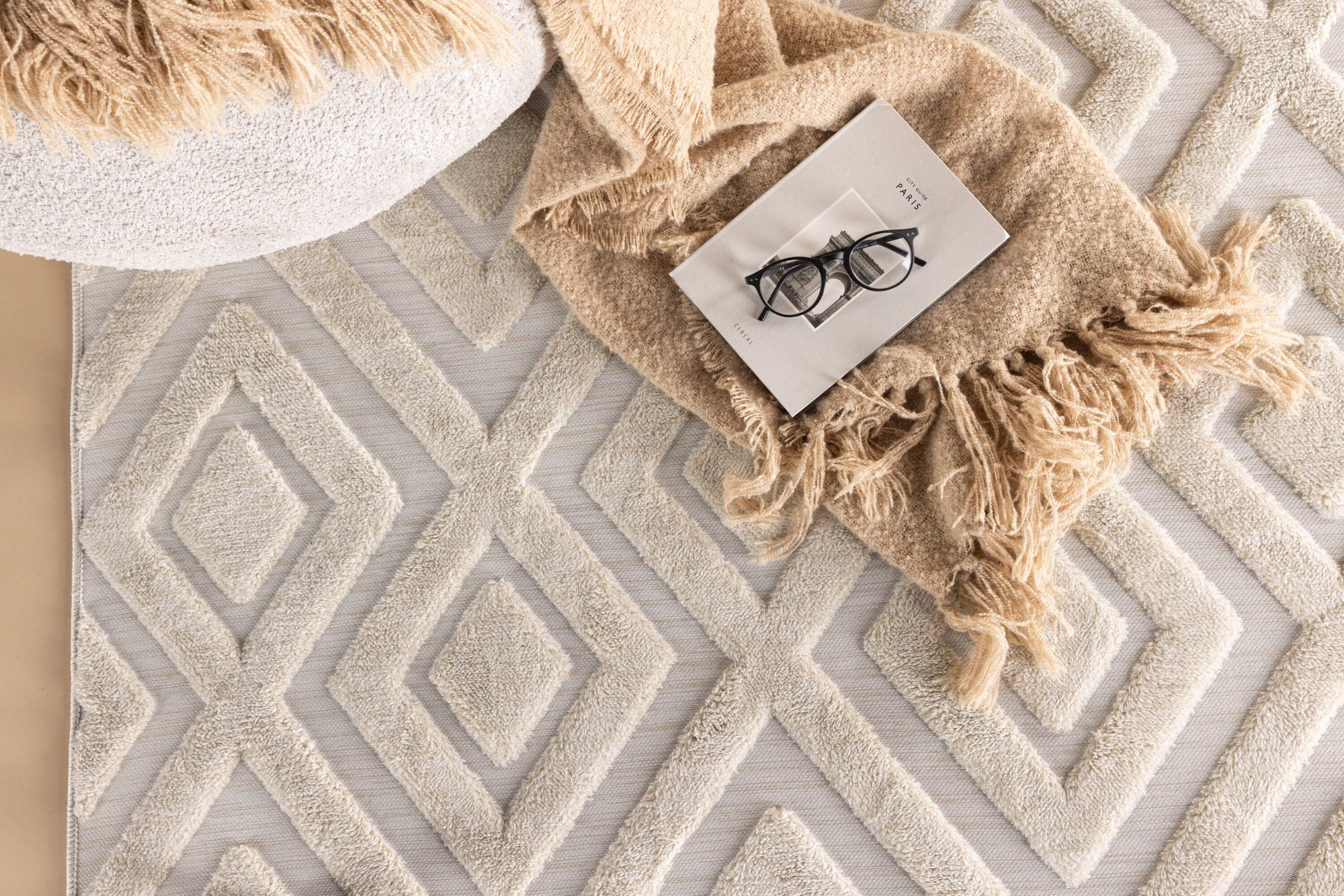Venture Home Pia Polyester Shaggy - 230*160-  -Rectangular-White