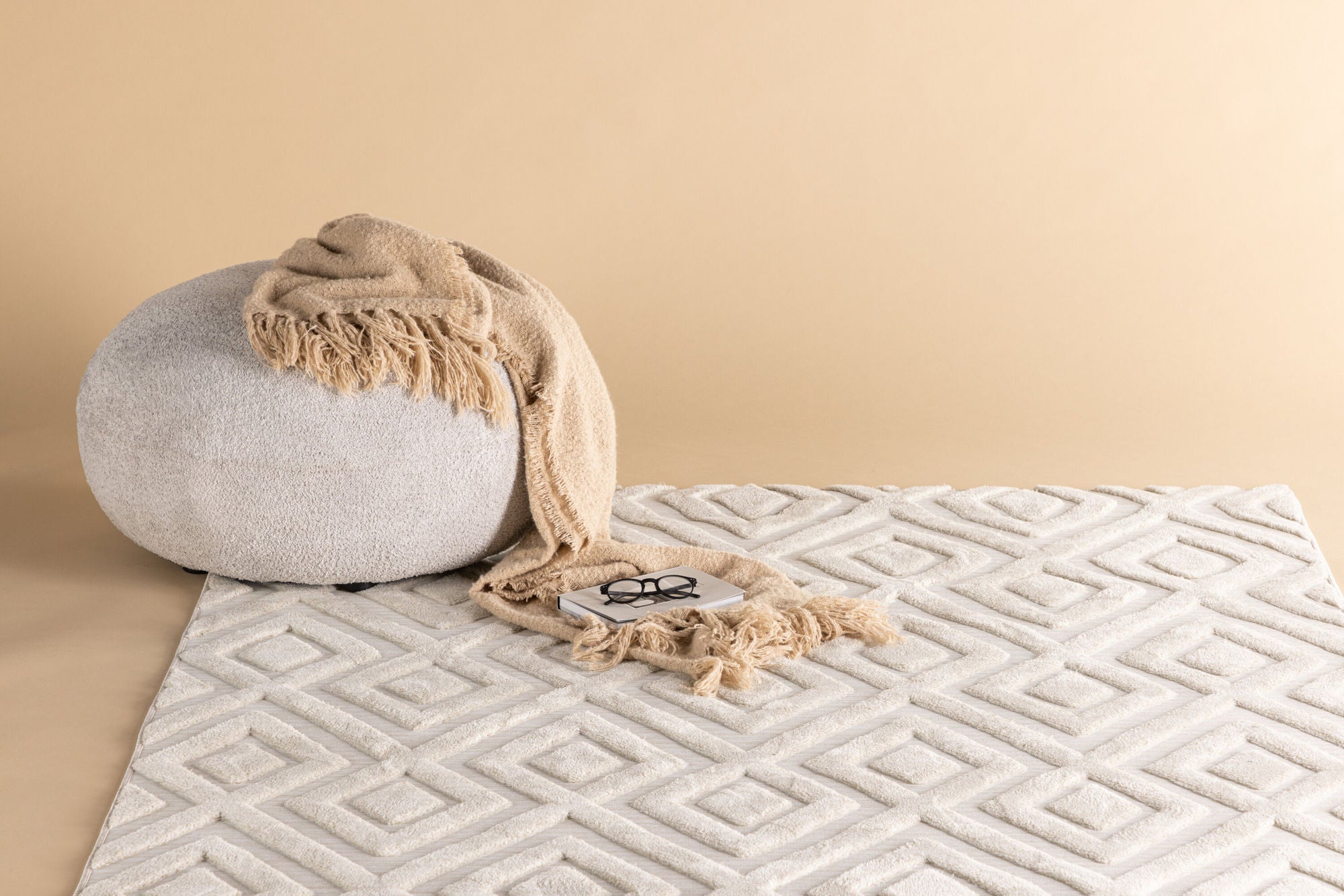 Venture Home Pia Polyester Shaggy - 290*200-  -Rectangular-White