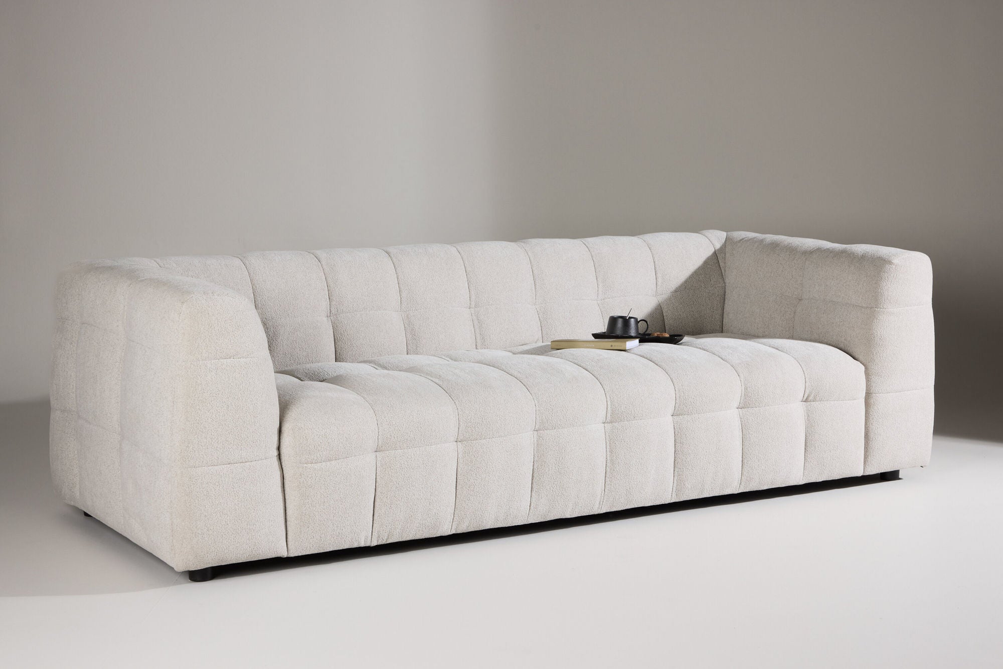 Venture Home Malou 3-Seat Sofa - Beige Fabric
