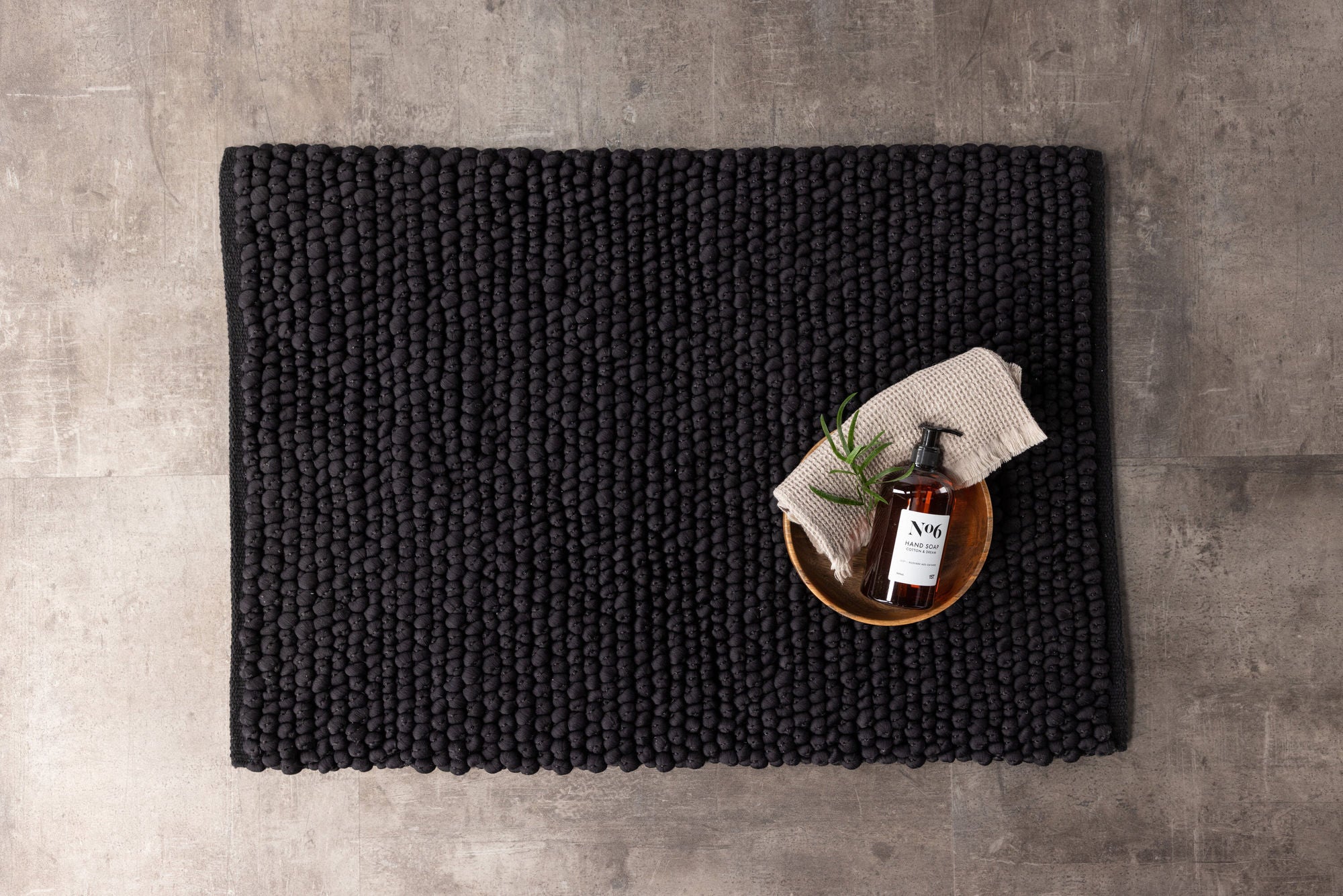 Venture Home Wilmer Polyester/Cotton - 50*80-  -Rectangular-Black