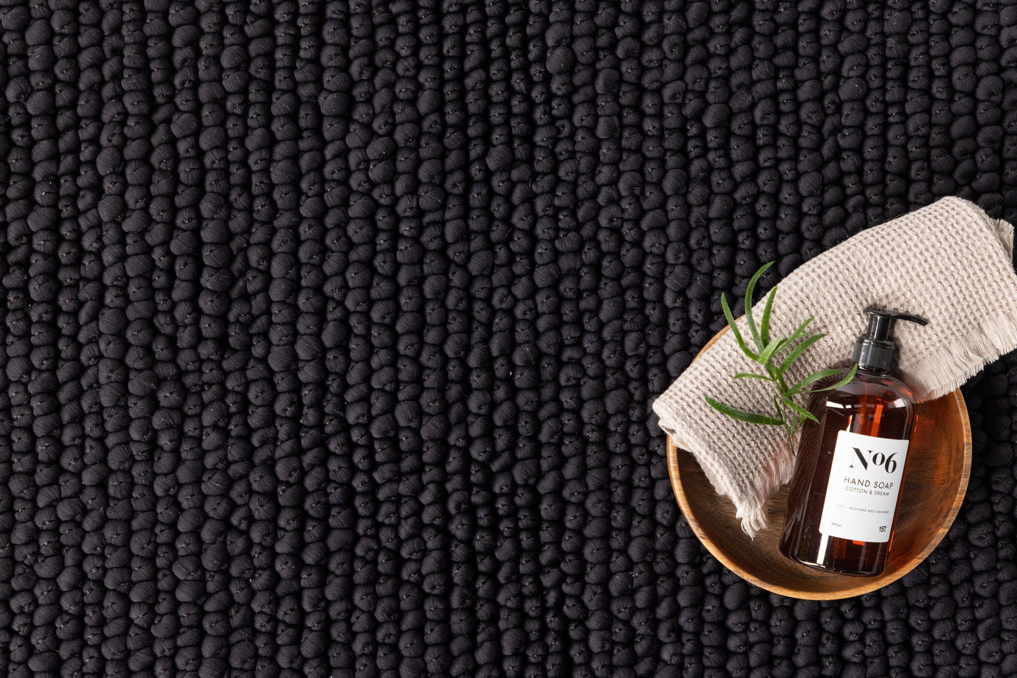 Venture Home Wilmer Polyester/Cotton - 50*80-  -Rectangular-Black