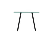 Venture Home Horten skrivebord - Chrome -silver / Clear glass Glass