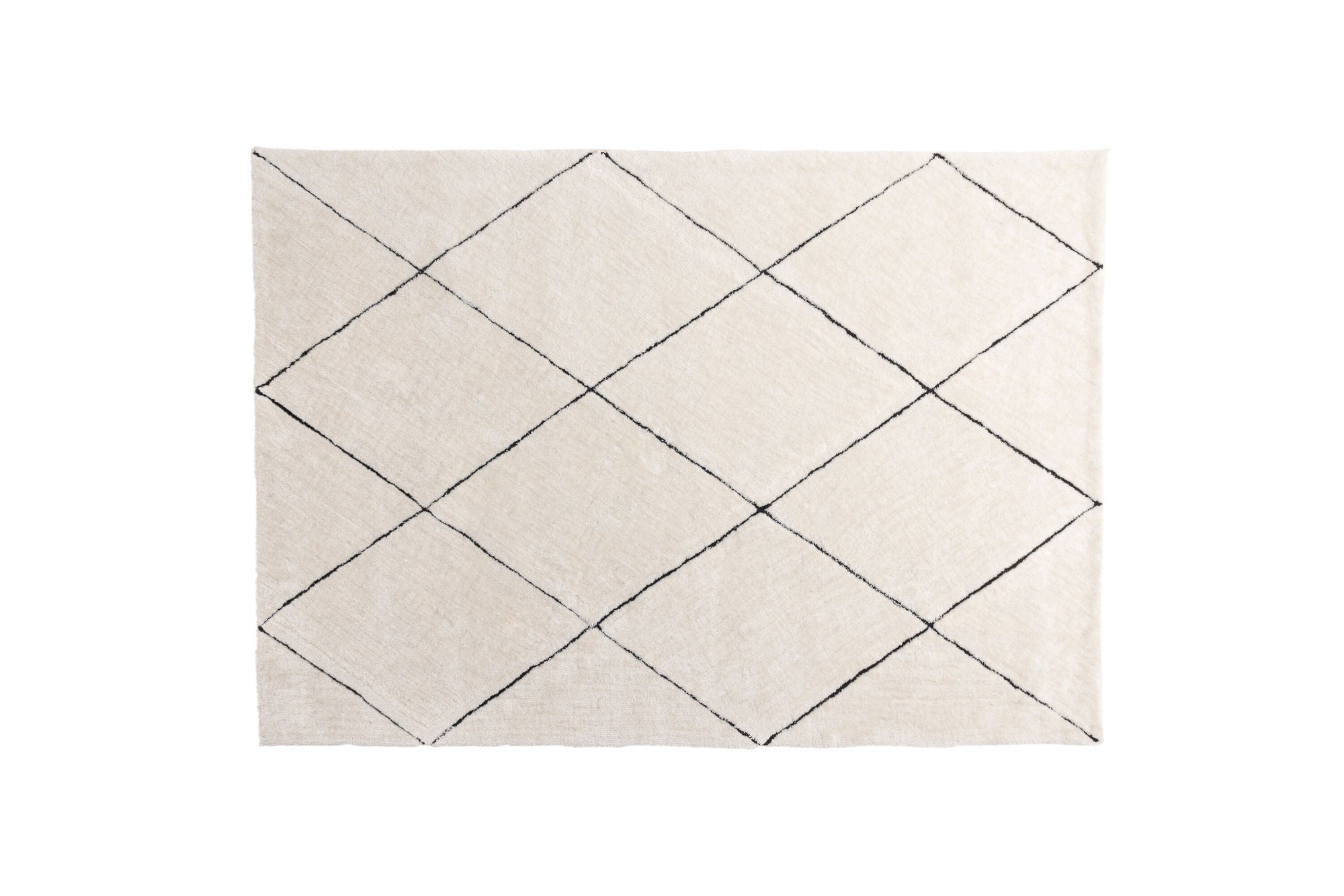 Venture Home Patrik Polyester Shaggy - 290*200-  -Rectangular-White/Black