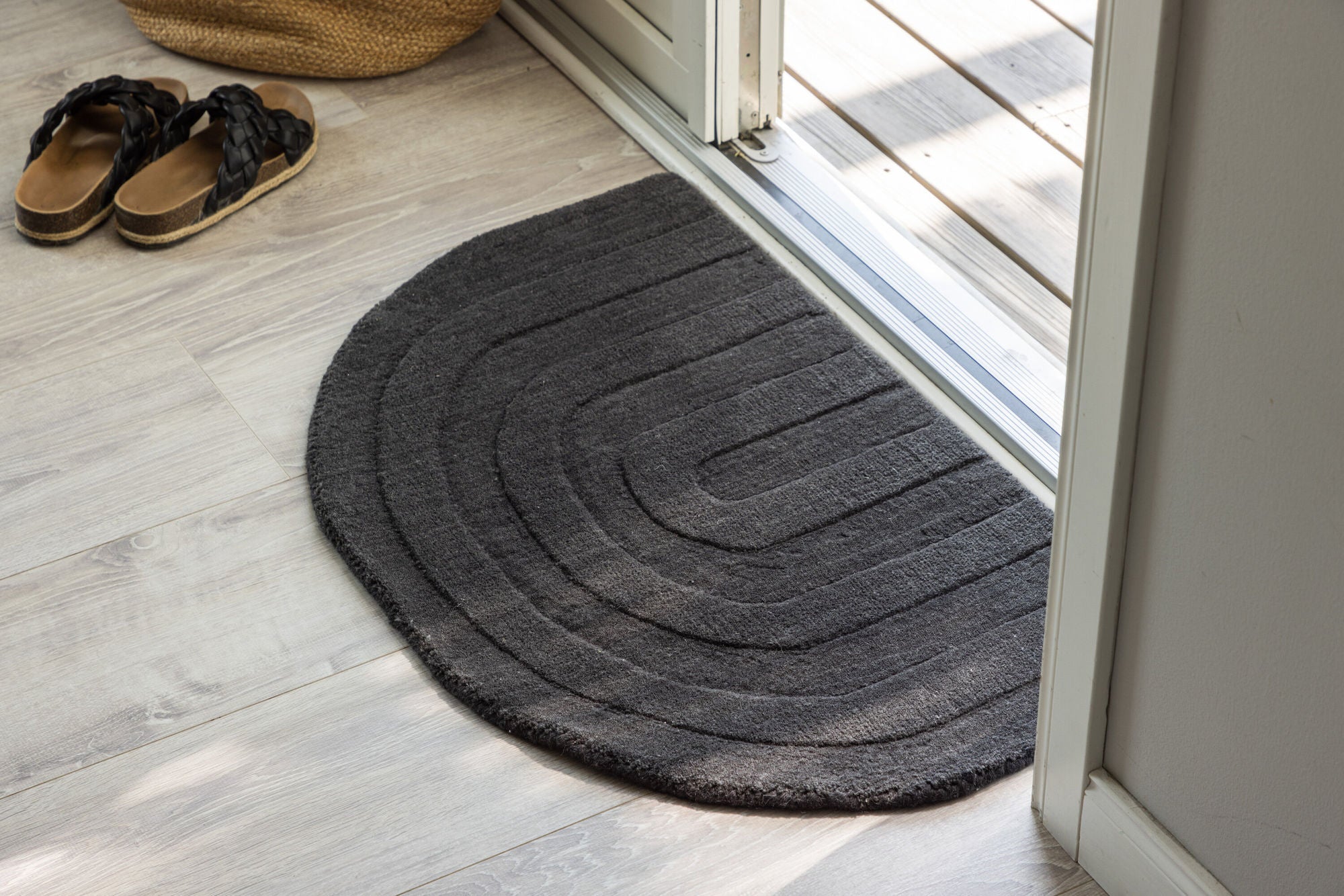 Venture Home Nora Wool - 50*80-  -Half Moon-Charcoal