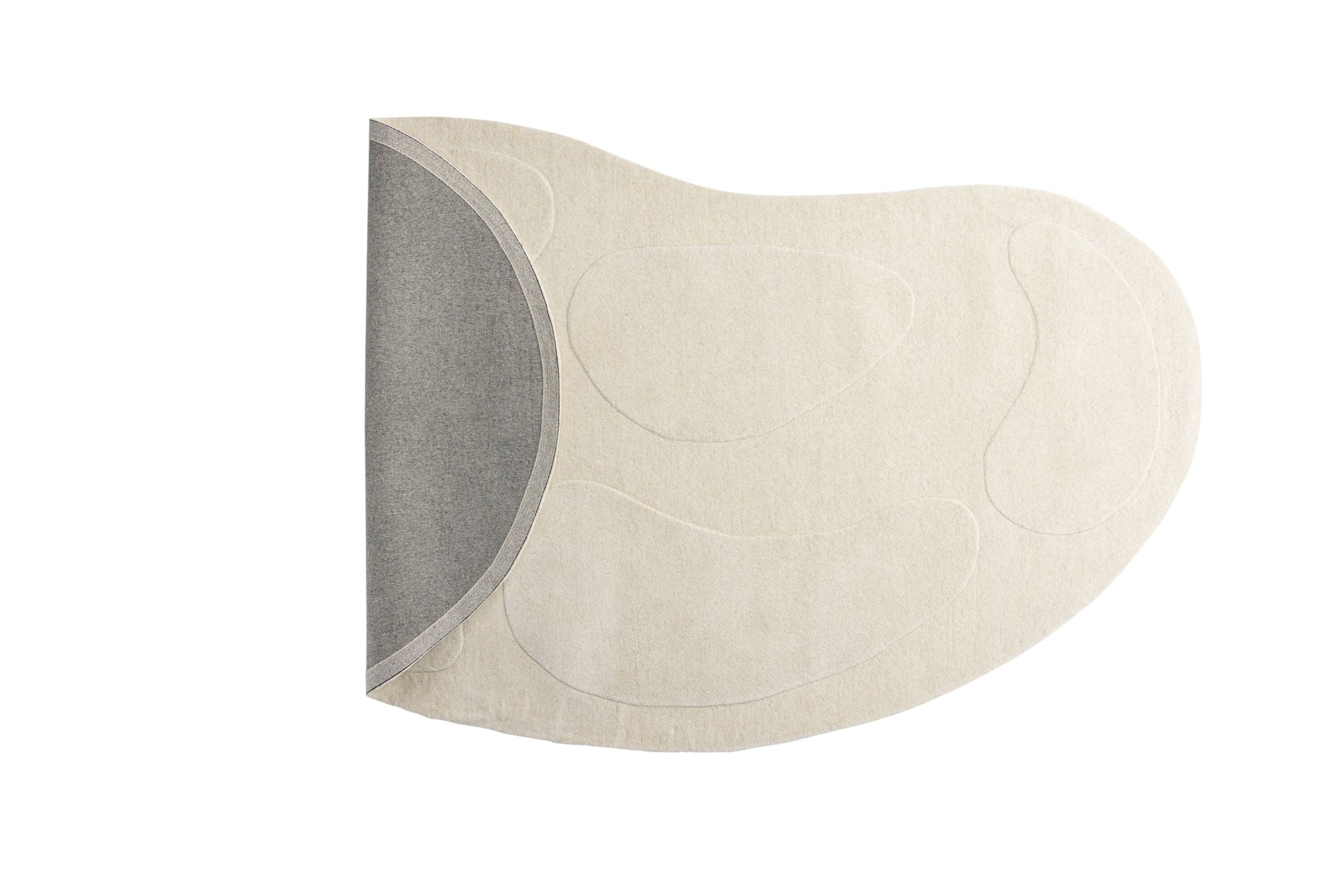 Venture Home Enard Wool Blend w Cloth backing - 290*175-  -Oval -White