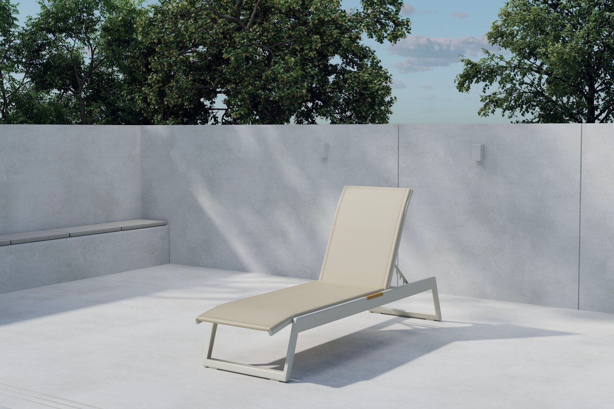 Venture Home Mexico Sun Lounge 2-pack - Beige/Teak