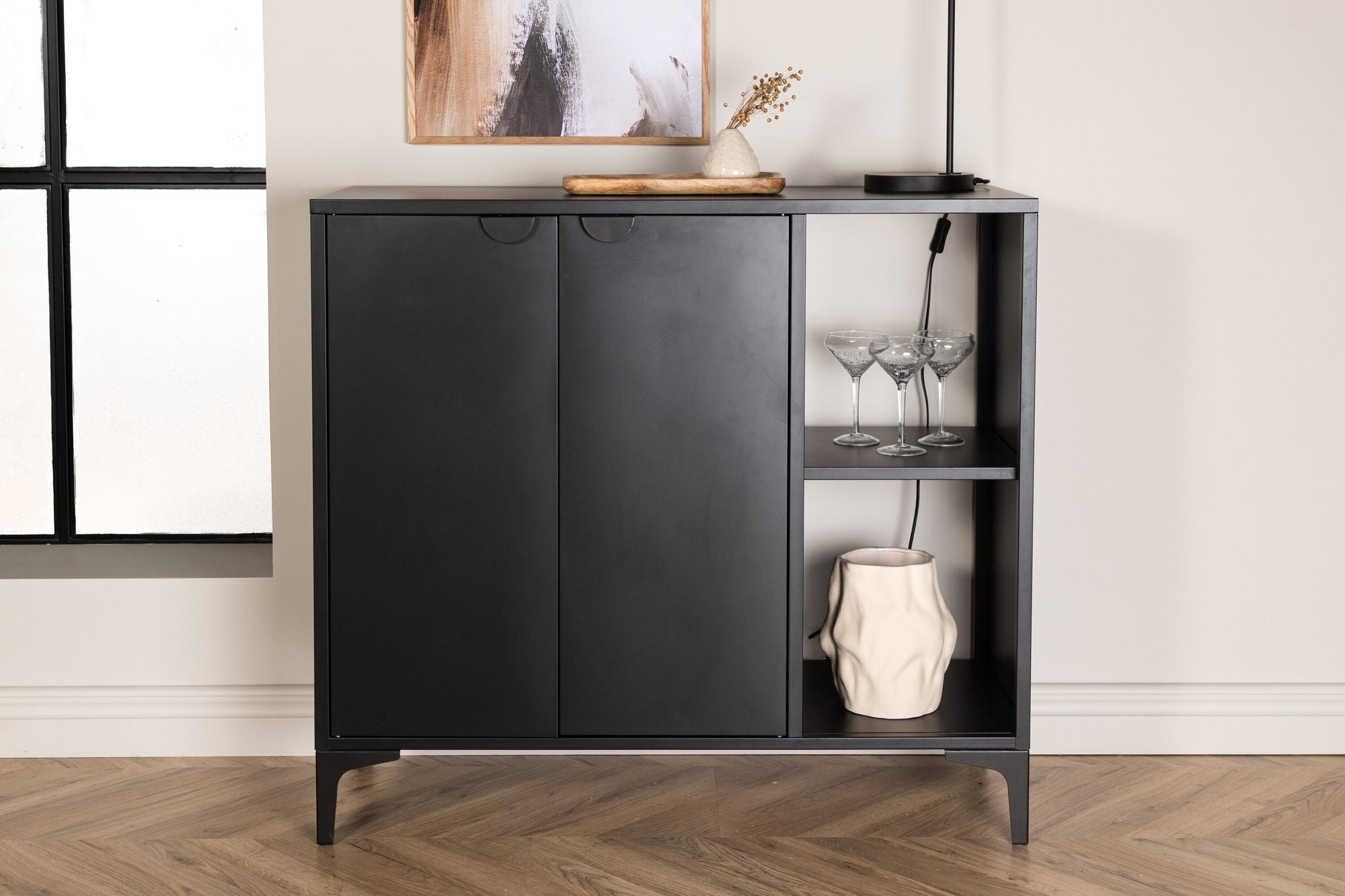 Venture Home Piring skab - Black / Black - Ersätter 15623-208