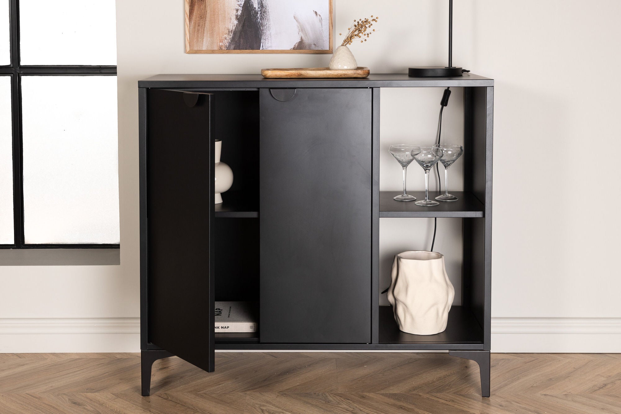 Venture Home Piring skab - Black / Black - Ersätter 15623-208