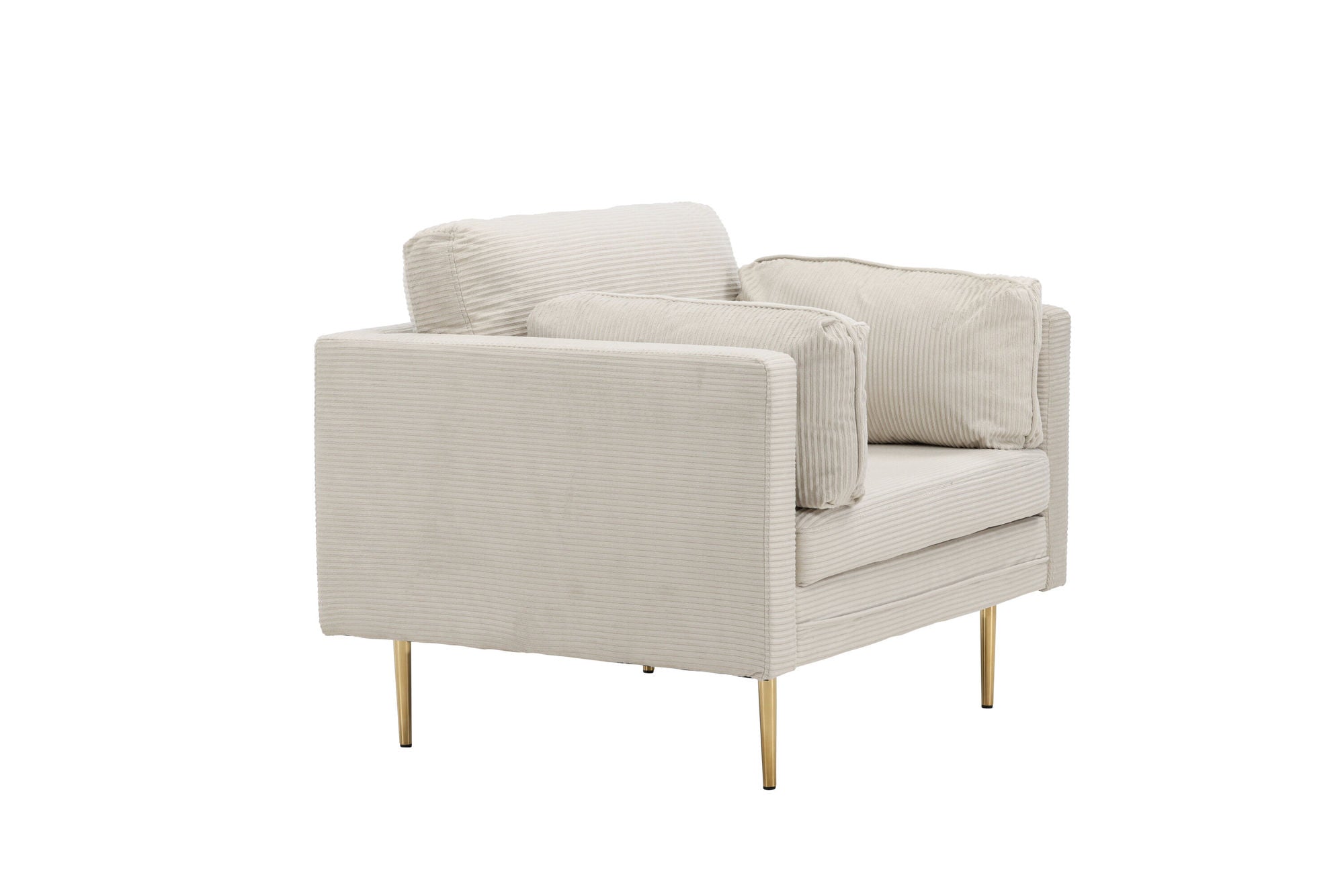Venture Home Boom - Single stol Corduroy - Light Grey