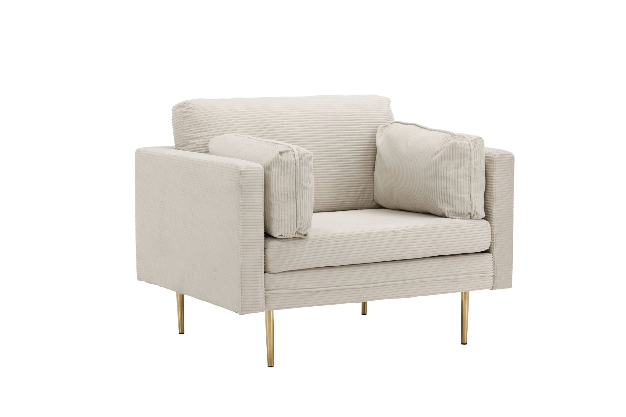 Venture Home Boom - Single stol Corduroy - Light Grey