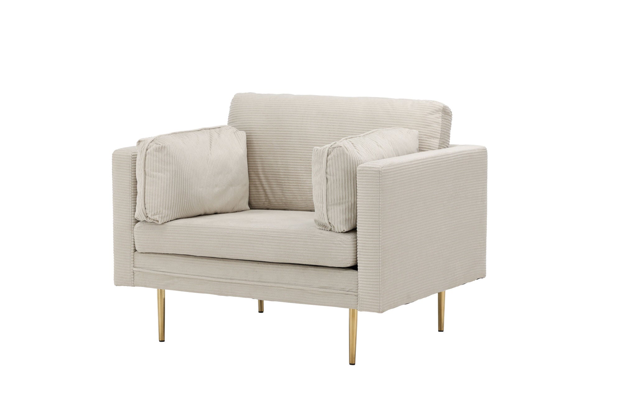 Venture Home Boom - Single stol Corduroy - Light Grey