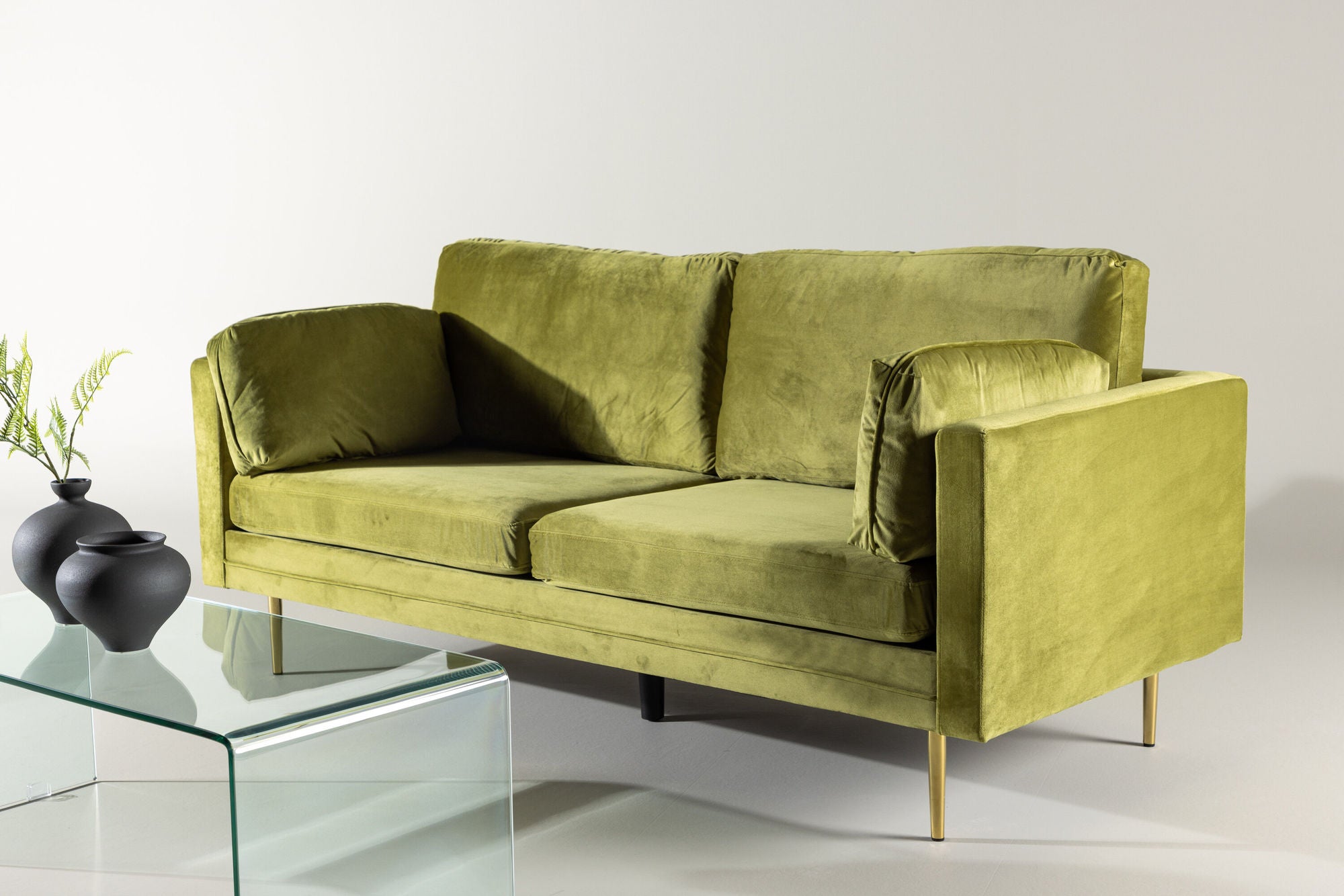 Venture Home Boom - 3 seat sofa Velvet - Spring Green