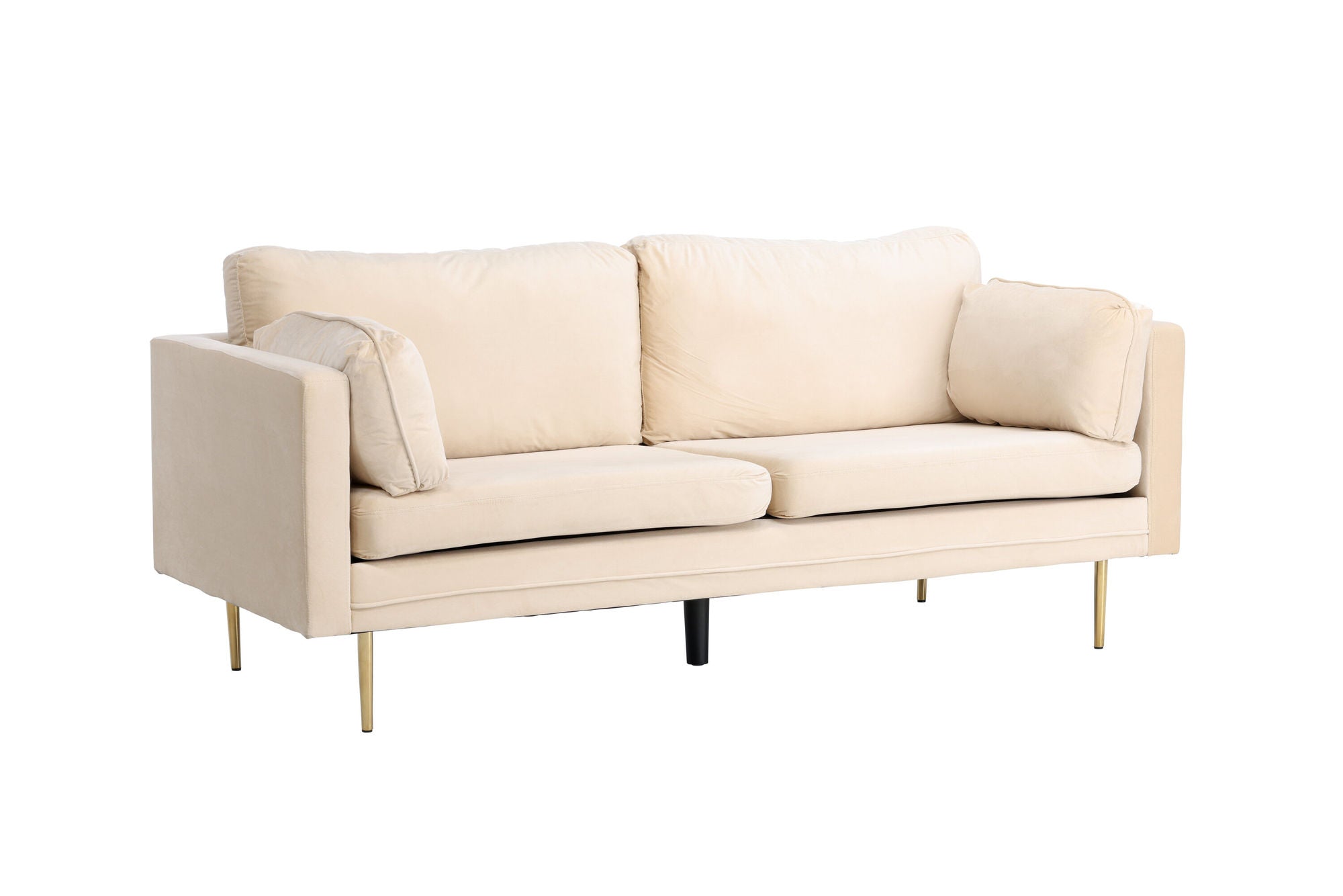 Venture Home Boom - 3 seat sofa Velvet - Creme