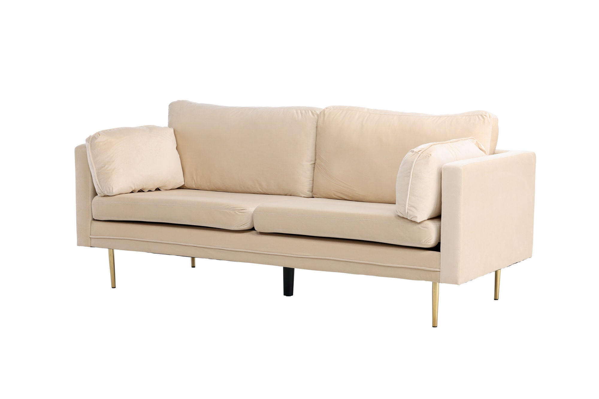 Venture Home Boom - 3 seat sofa Velvet - Creme