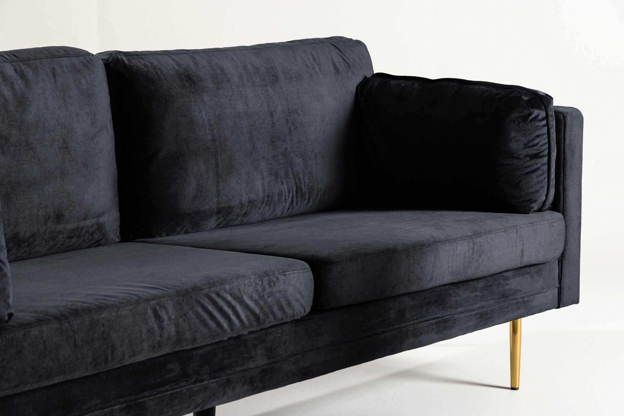Venture Home Boom - 3 seat sofa Velvet - Black