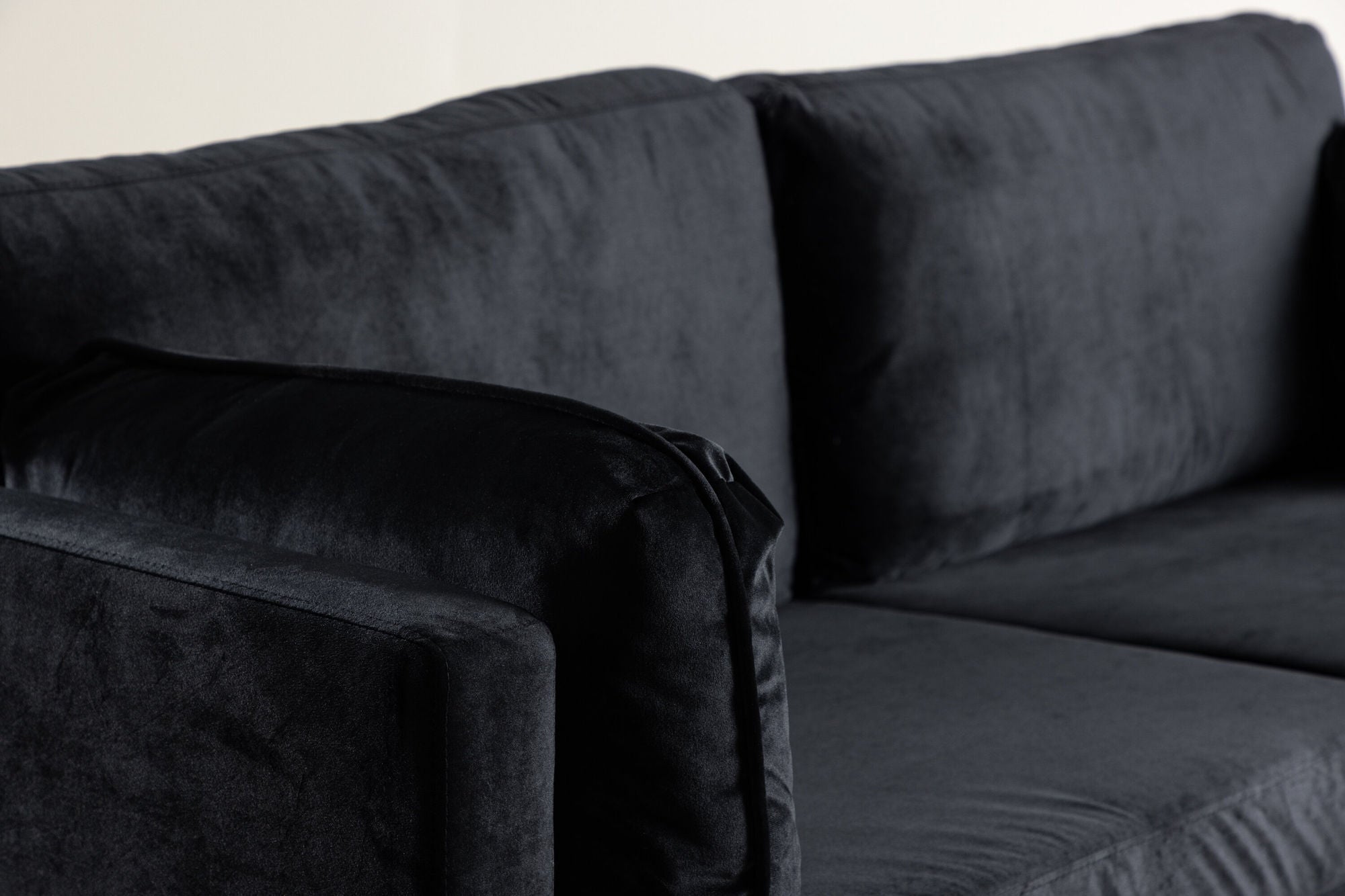 Venture Home Boom - 3 seat sofa Velvet - Black
