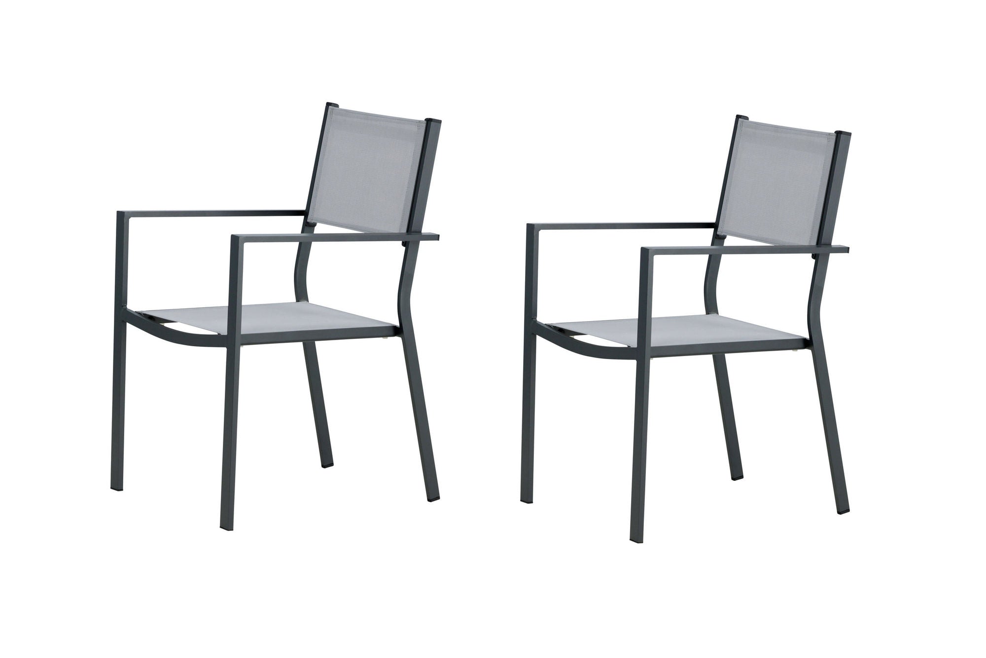Venture Home Copacabana Stacking stol 2-pack - Black/Grey