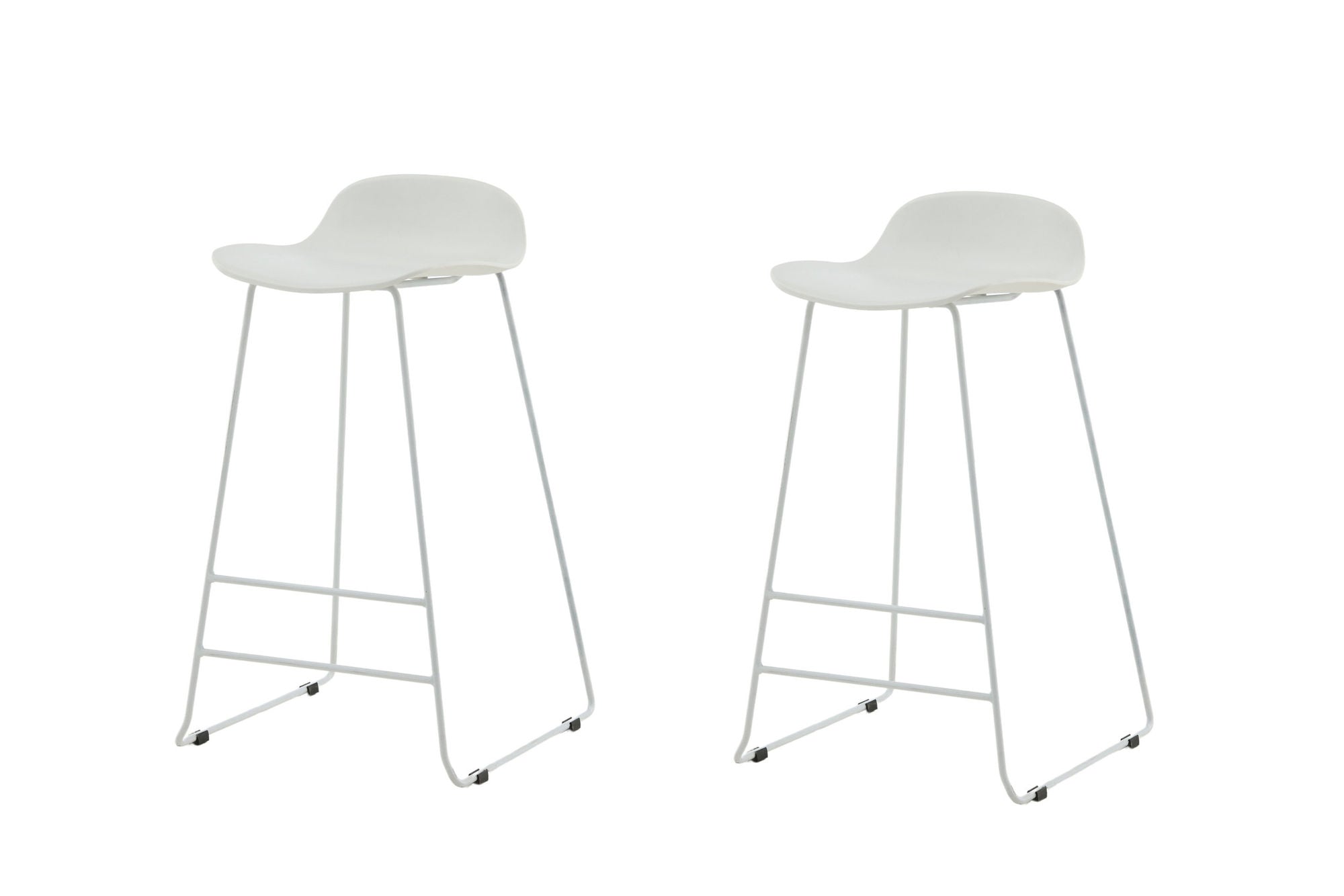 Venture Home Wave Bar stol 2-pack - White Legs - White Plastic