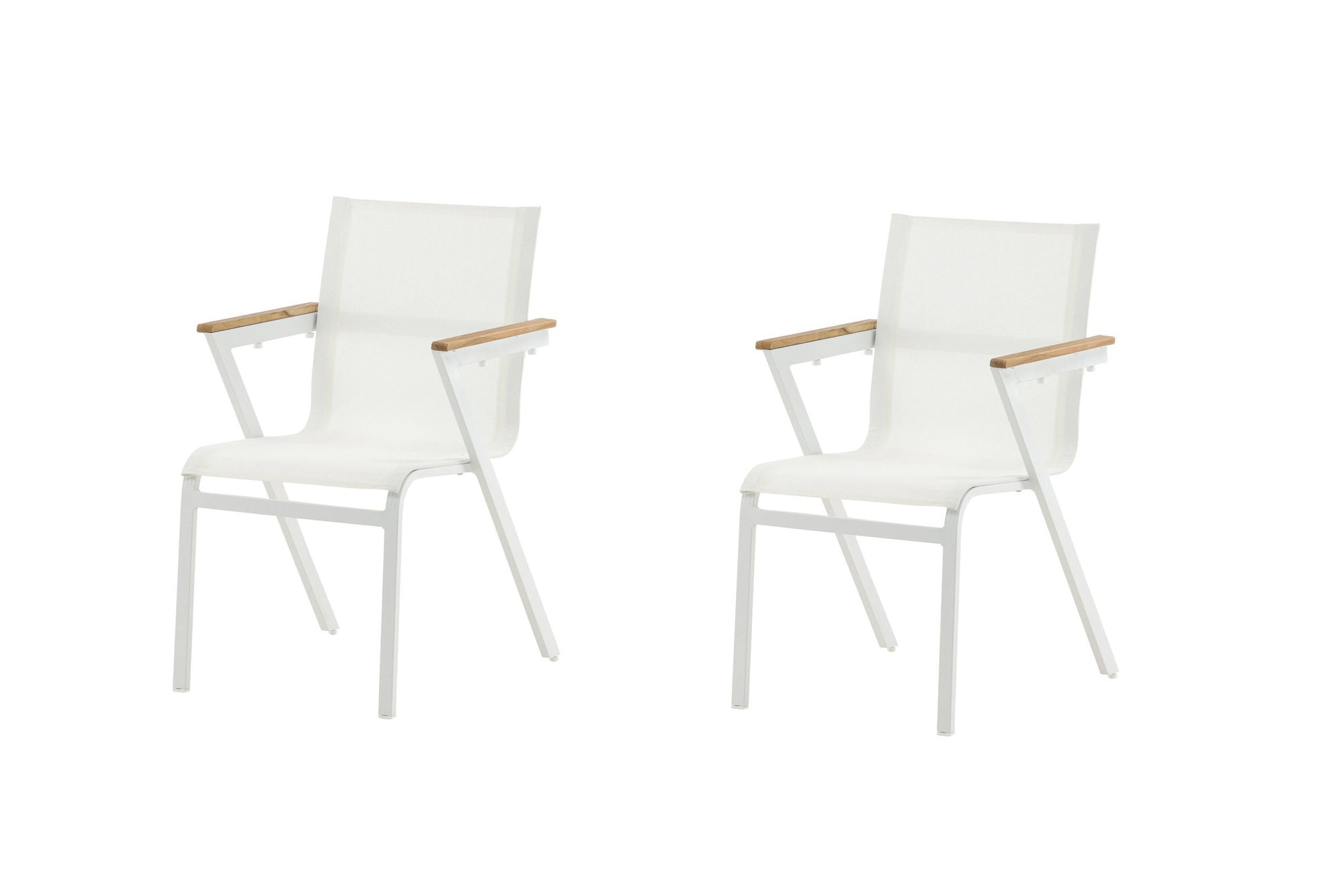Venture Home Mexico stol 2-pack - White/Teak