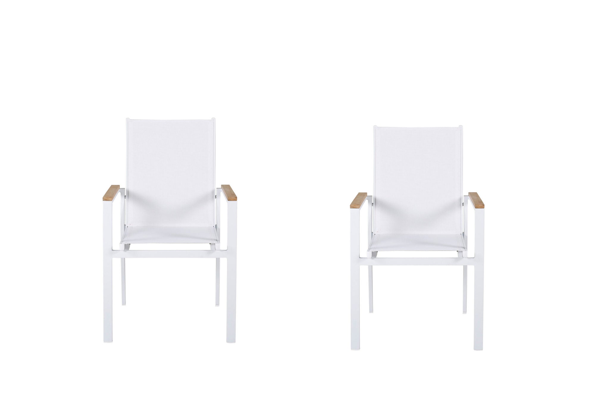 Venture Home Texas stol 2-pack - White/Teak