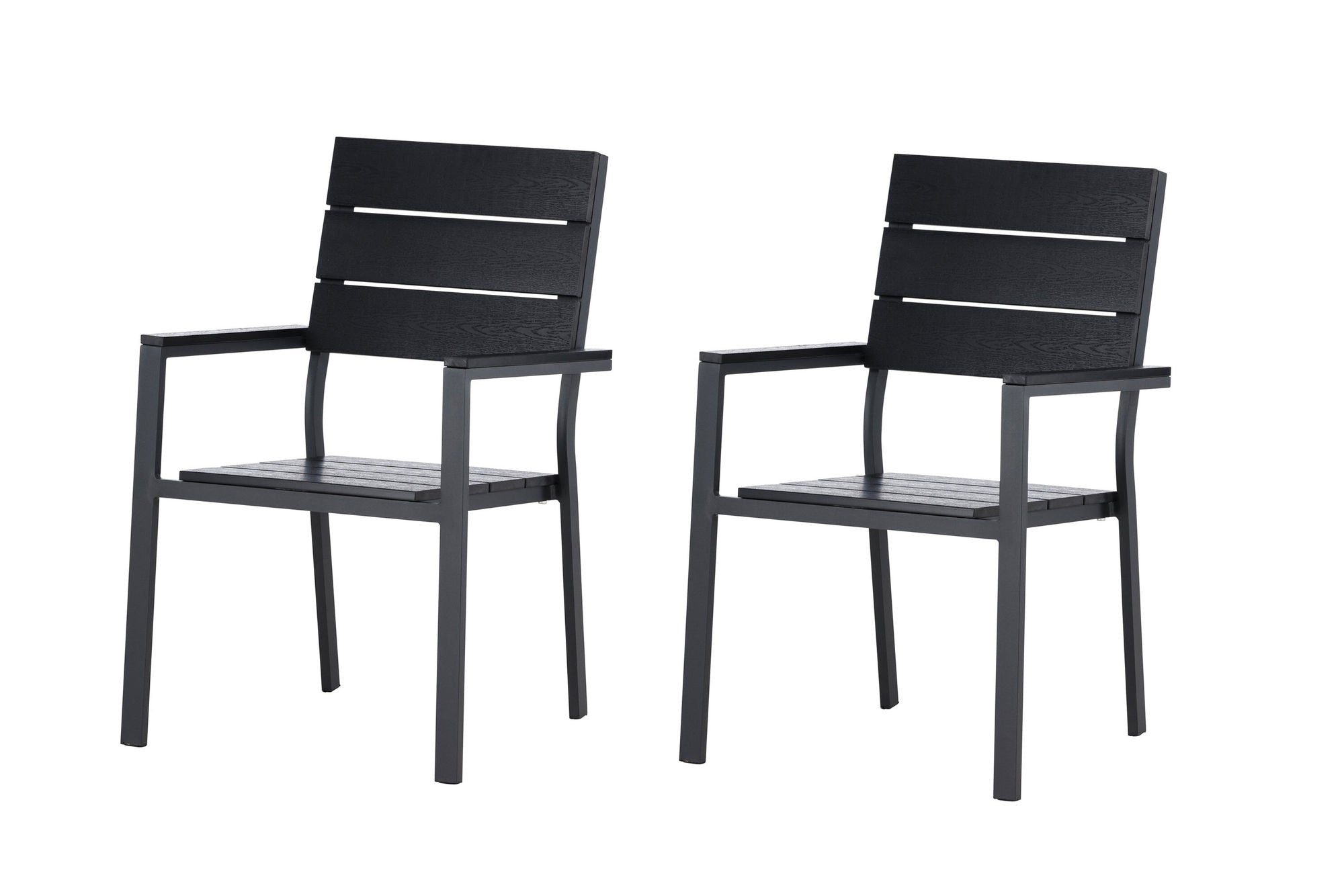 Venture Home Levels stol (stackable) 2-pack - Black Alu / Black Aintwood