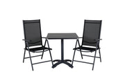 Venture Home Colorado - Cafébord - 70*70 - Matt Svart / Svart Aintwood+Break 5:pos stol - B