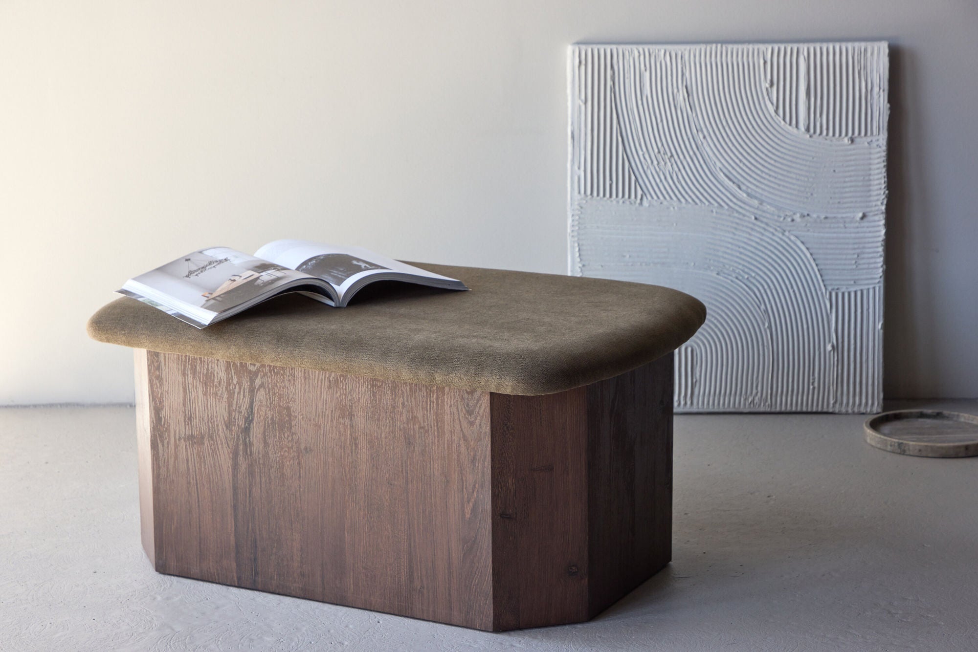 Venture Home Todd Ottoman - Mocca/ Brown