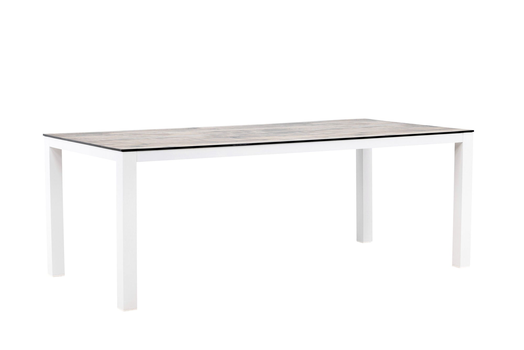 Venture Home Llama spisebord 205*100 - White Alu / Grey HPL
