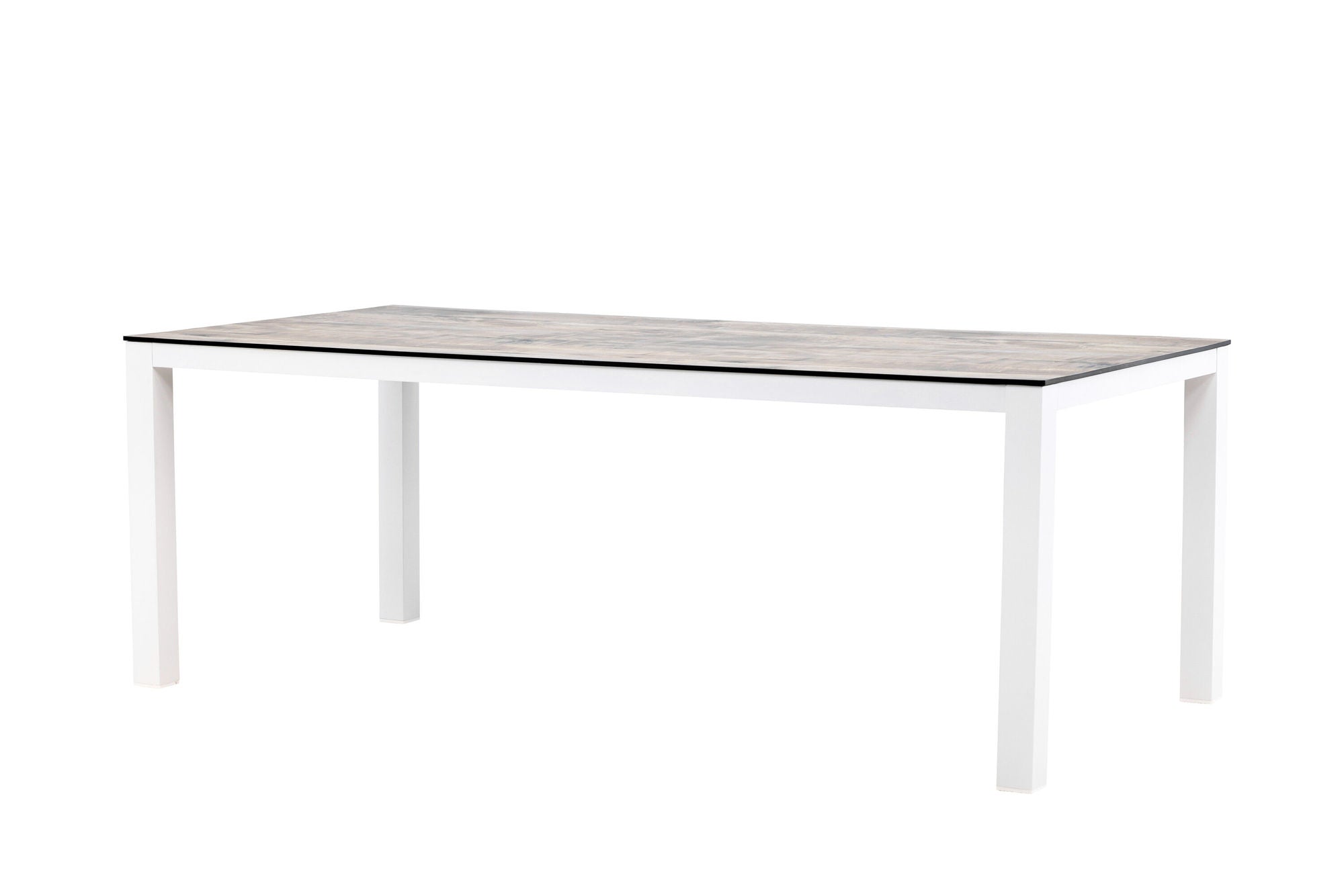 Venture Home Llama spisebord 205*100 - White Alu / Grey HPL