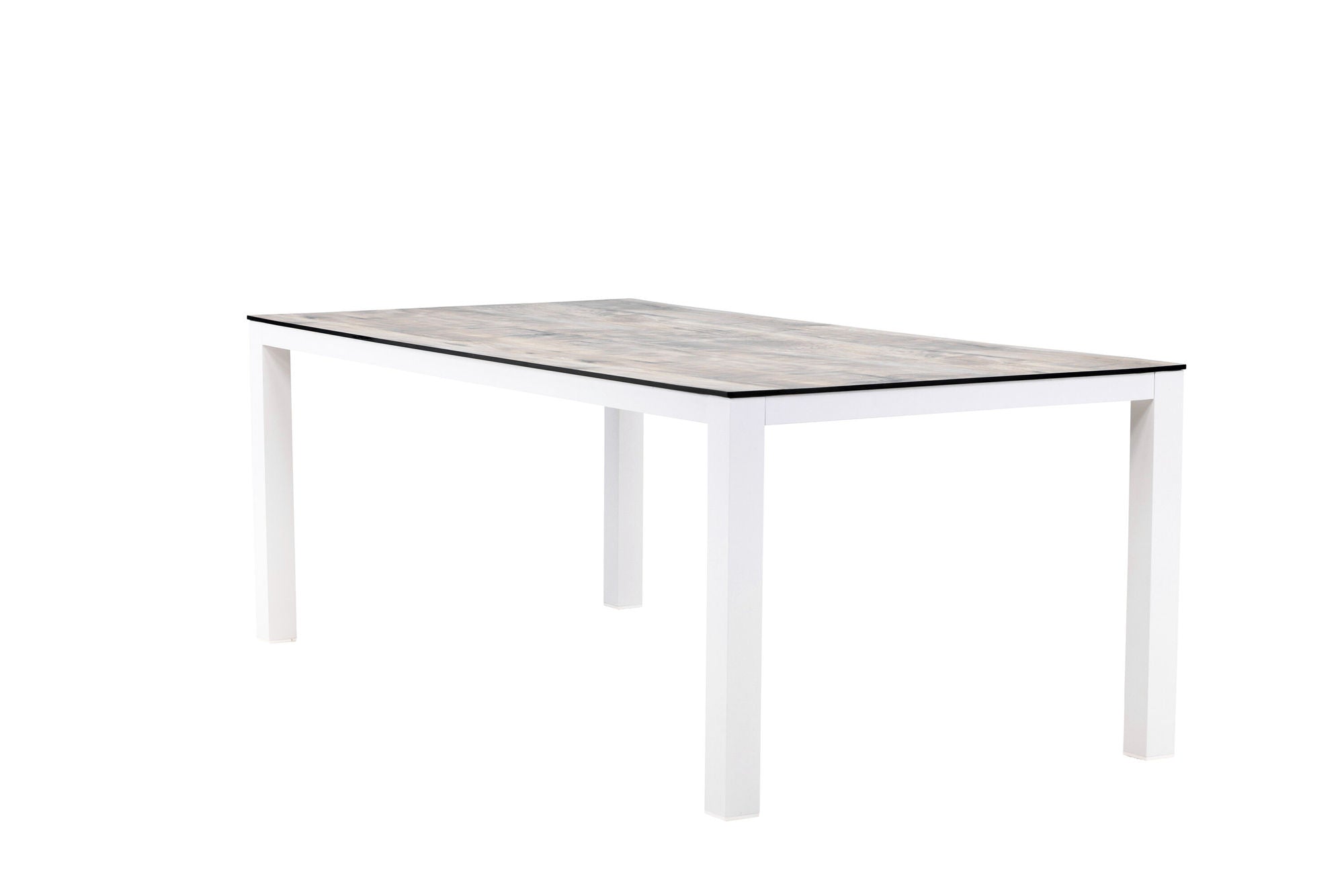 Venture Home Llama spisebord 205*100 - White Alu / Grey HPL