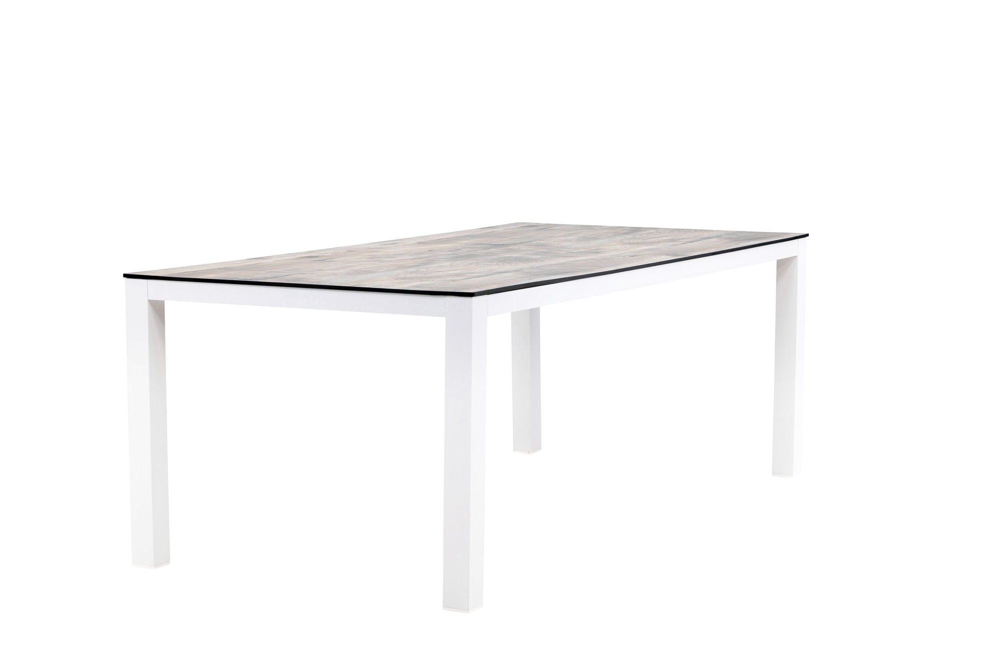 Venture Home Llama spisebord 205*100 - White Alu / Grey HPL