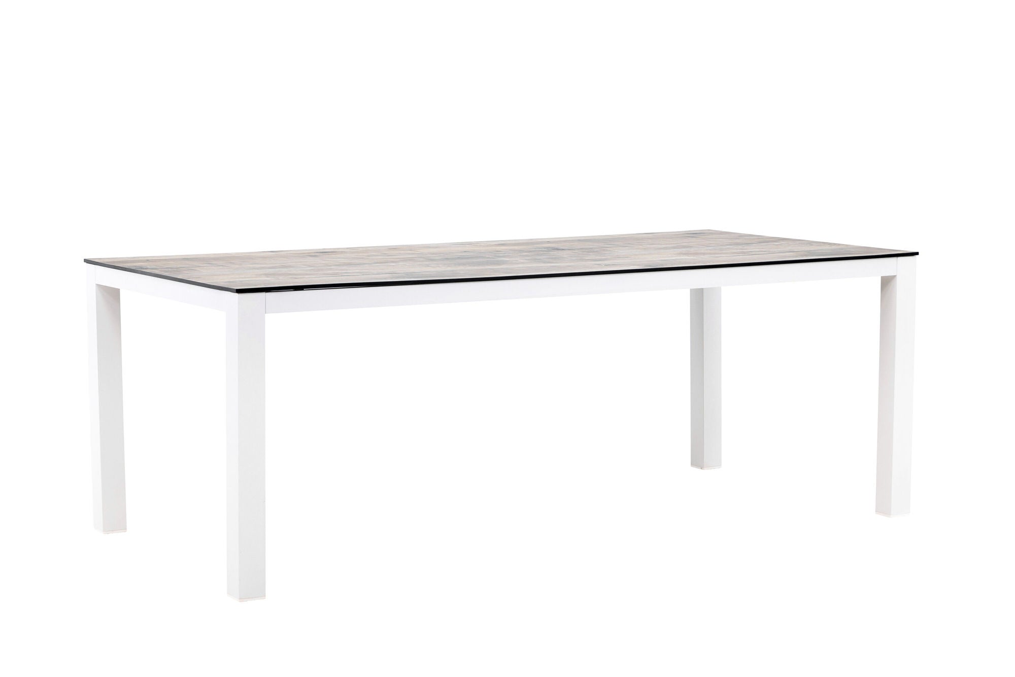 Venture Home Llama spisebord 205*100 - White Alu / Grey HPL