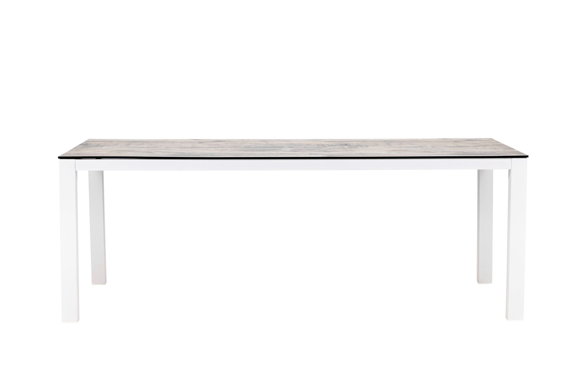 Venture Home Llama spisebord 205*100 - White Alu / Grey HPL