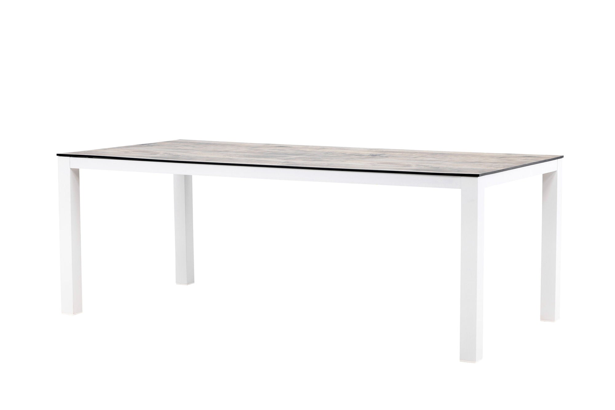 Venture Home Llama spisebord 205*100 - White Alu / Grey HPL