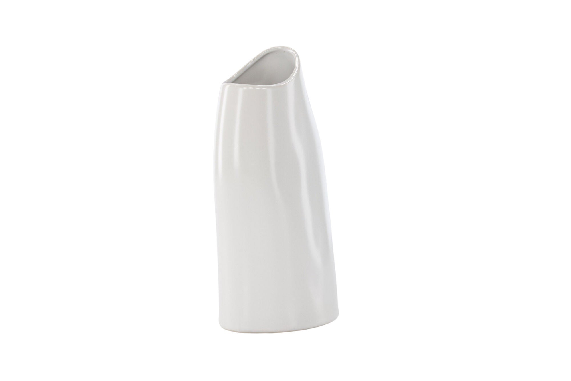Venture Home Ernst Vase - White - 12*9*23Hcm