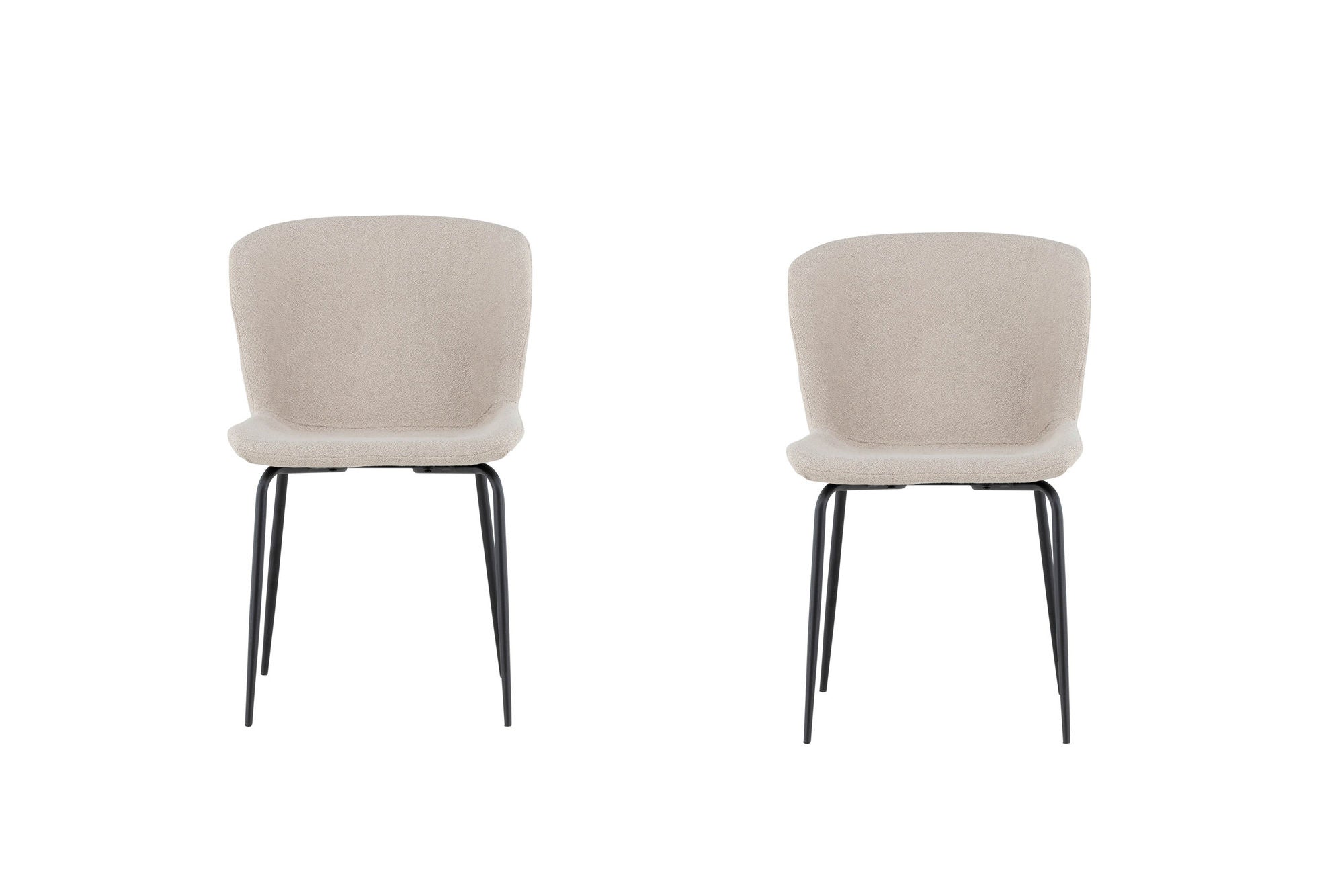 Venture Home Modesto Spisebordsstol 2-pack - Black / Beige Boucle