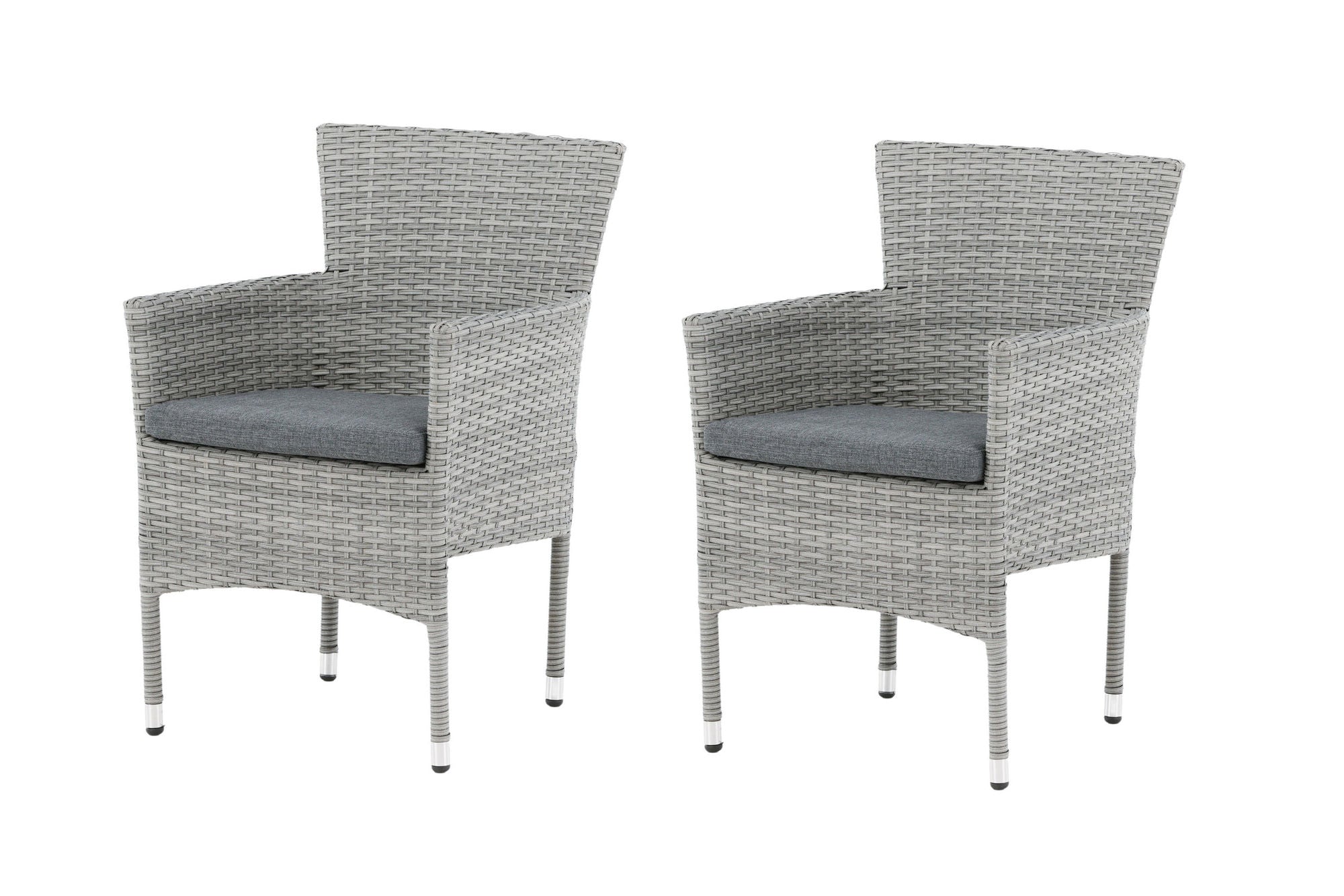 Venture Home Malina Diningchair 2-pack Alumnium - Grey / Wicker