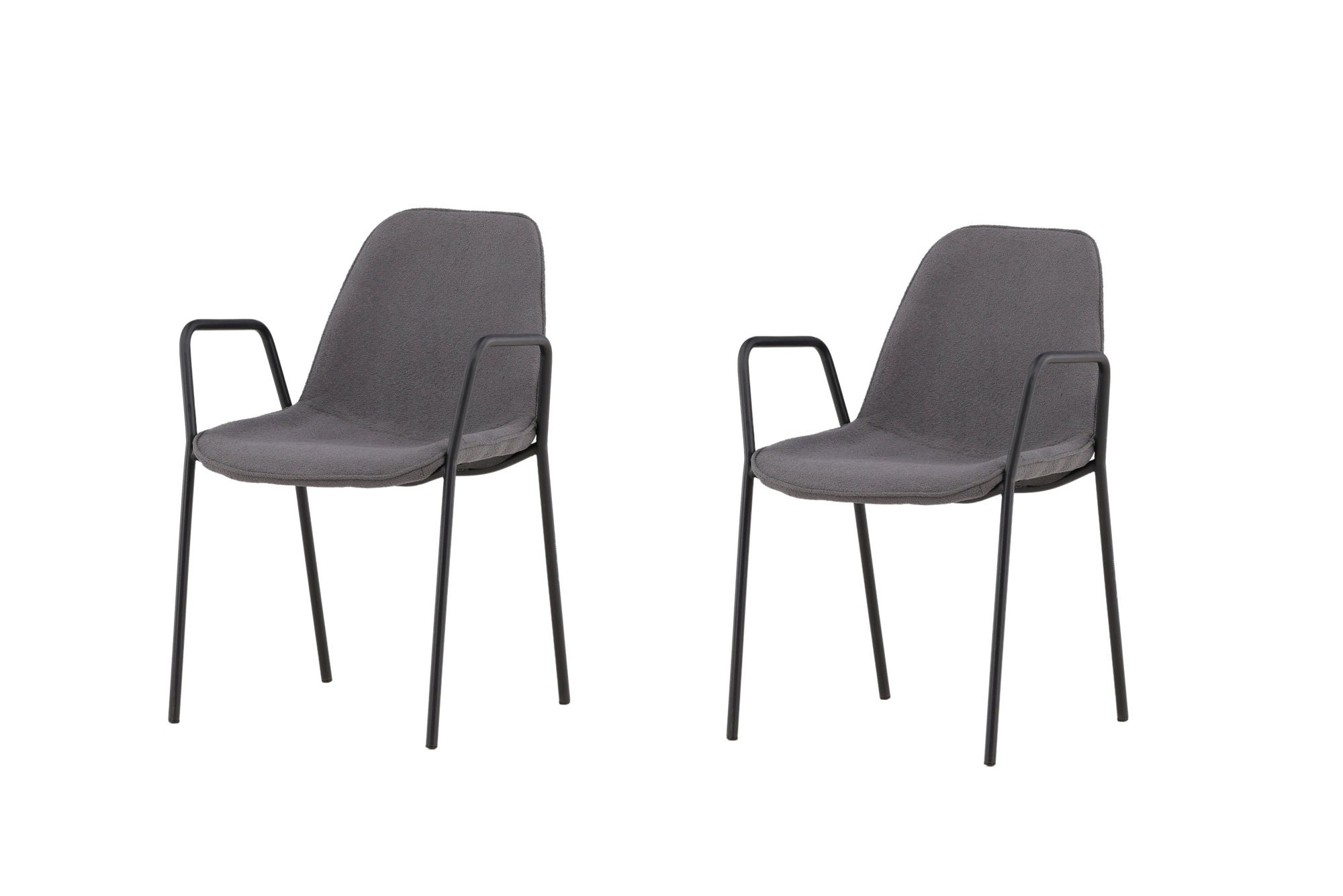 Vind Klädesholmen Spisebordsstol 2-pack - Black / Dark Grey Boucle
