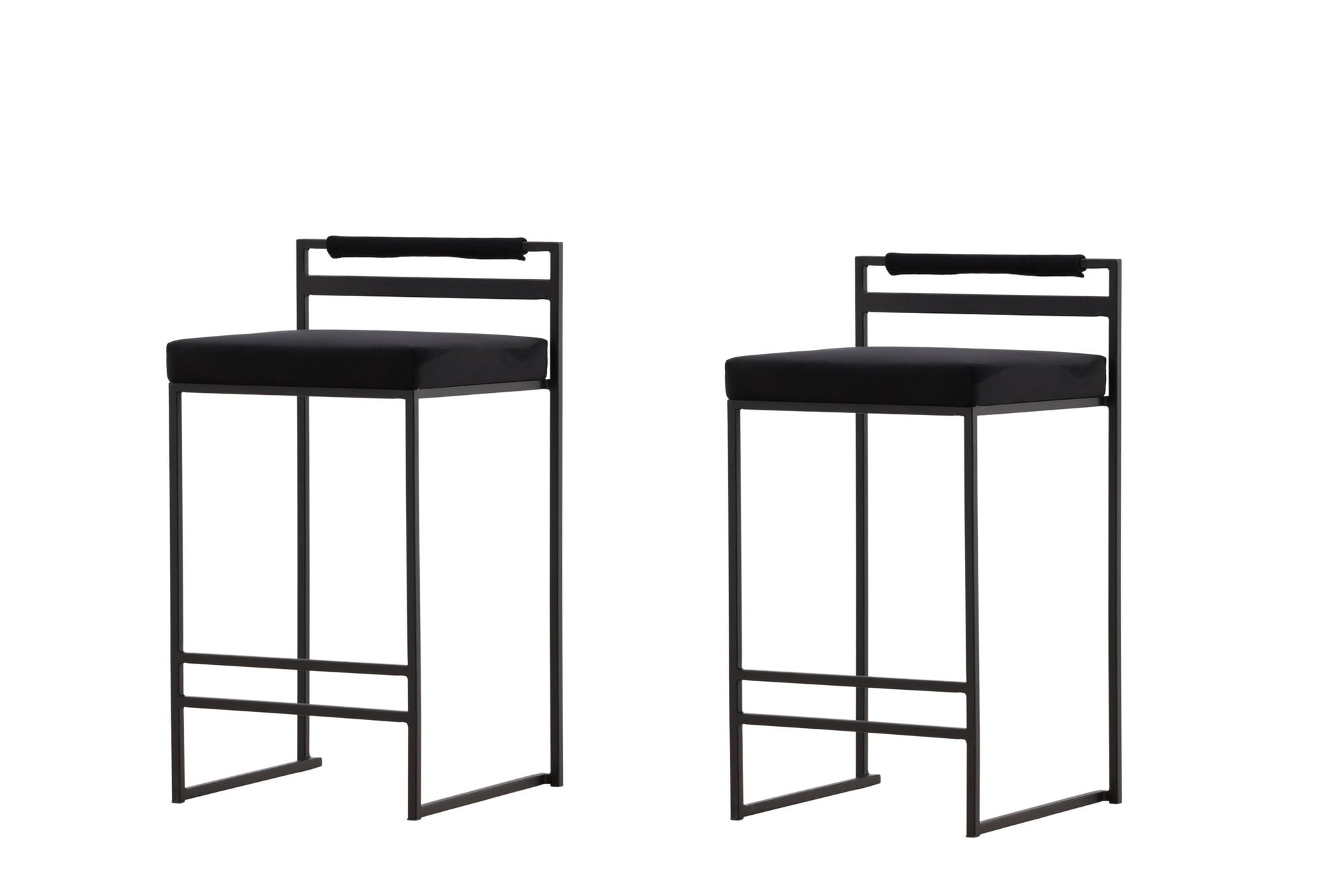 Venture Home Opelika Bar stol 2-pack - Black / Black Velvet