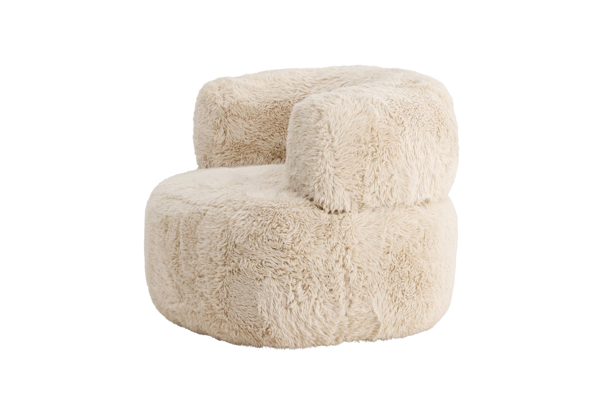Venture Home Gert Armchair - Metal frame / Offwhite Fake Fur