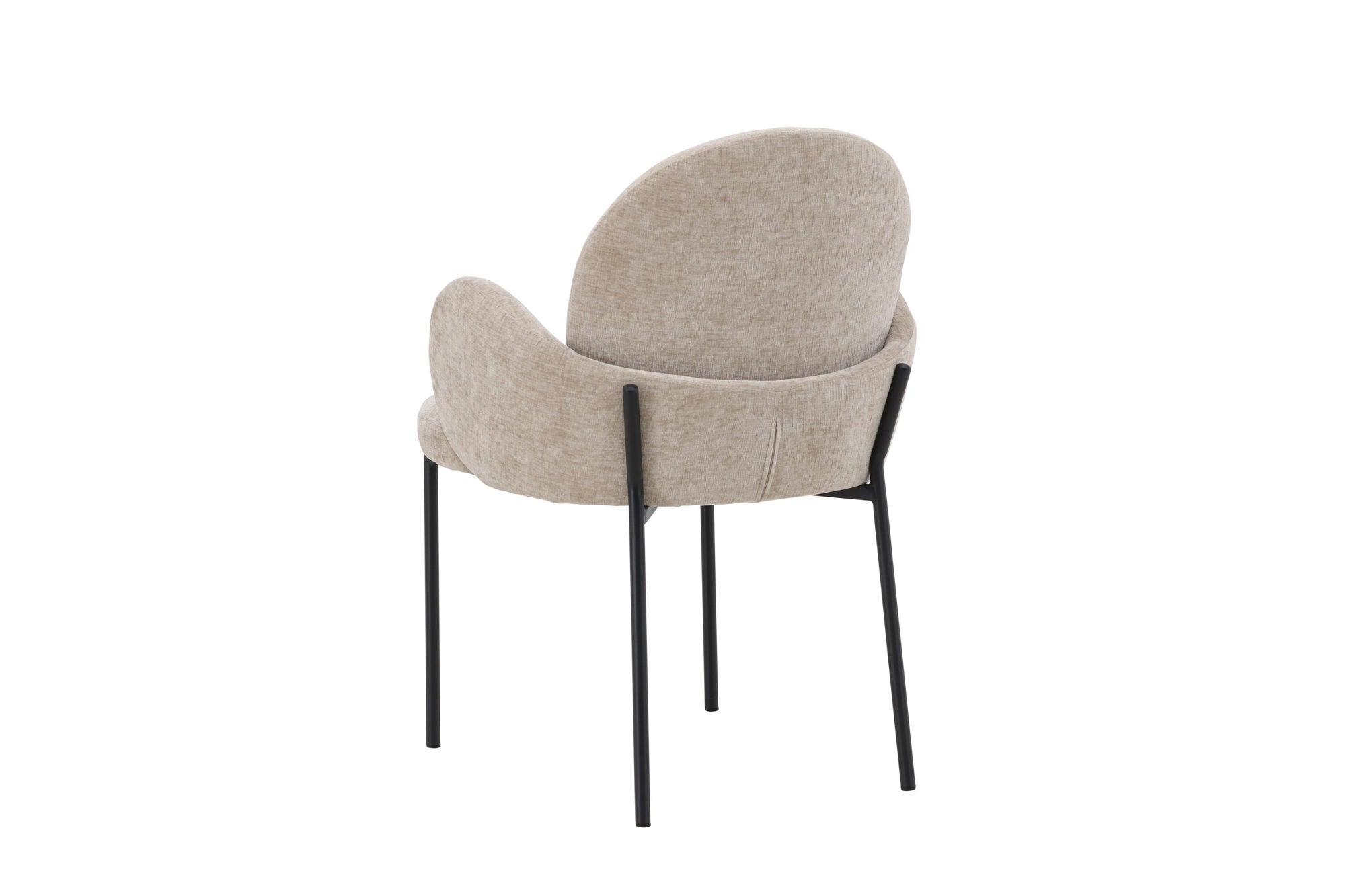 Venture Home Blom Spisebordsstol 2-Pack - Black Steel / Beige Fabric