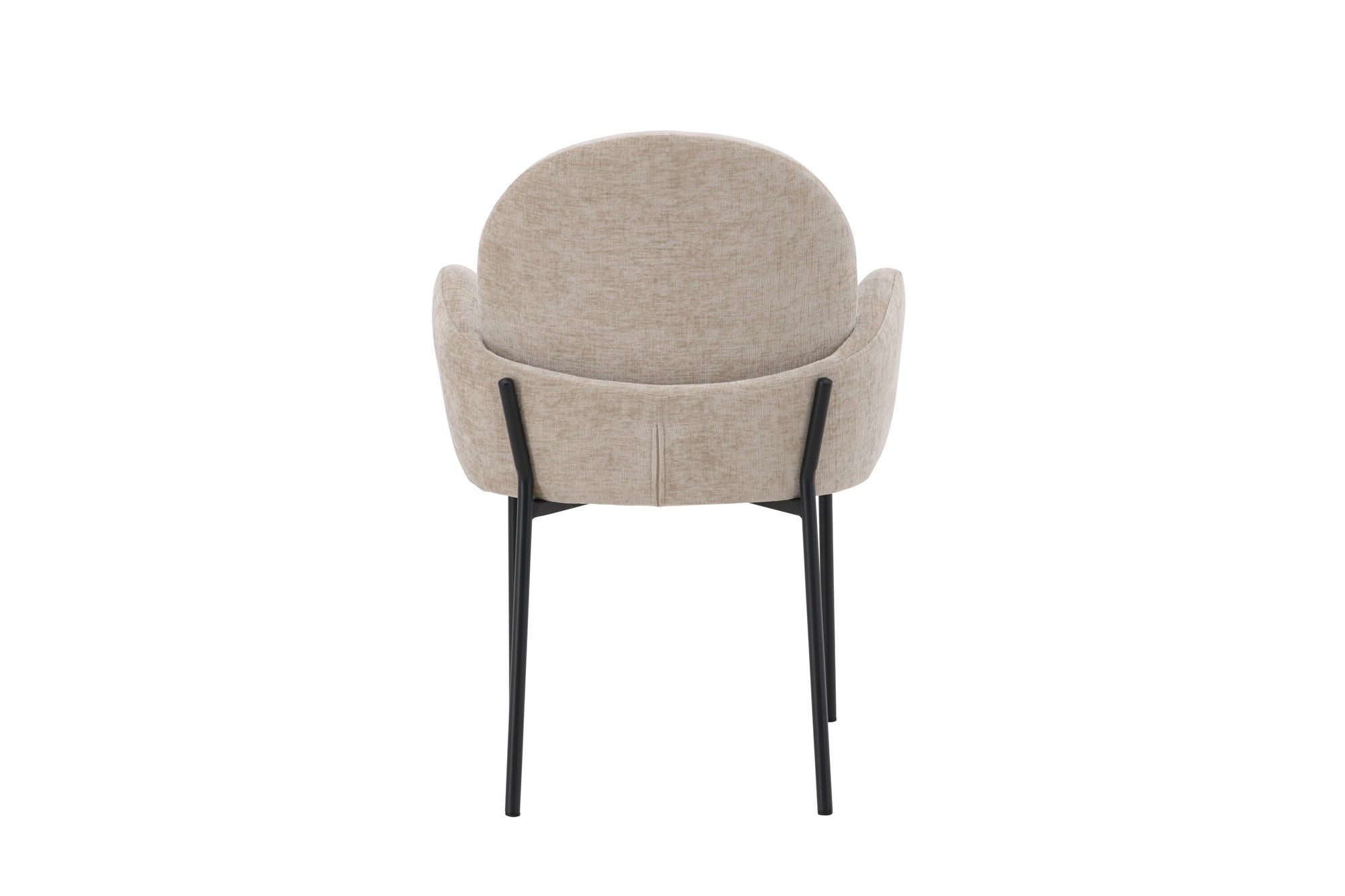 Venture Home Blom Spisebordsstol 2-Pack - Black Steel / Beige Fabric