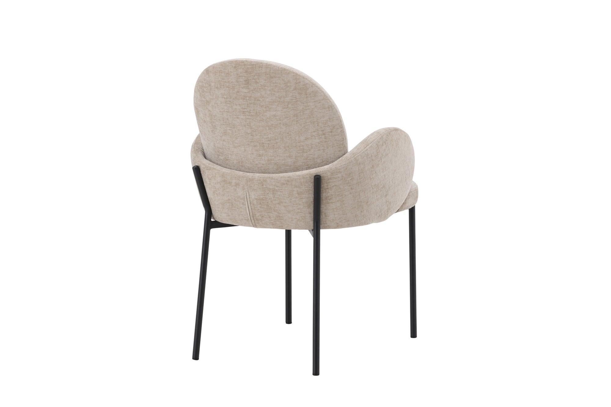 Venture Home Blom Spisebordsstol 2-Pack - Black Steel / Beige Fabric