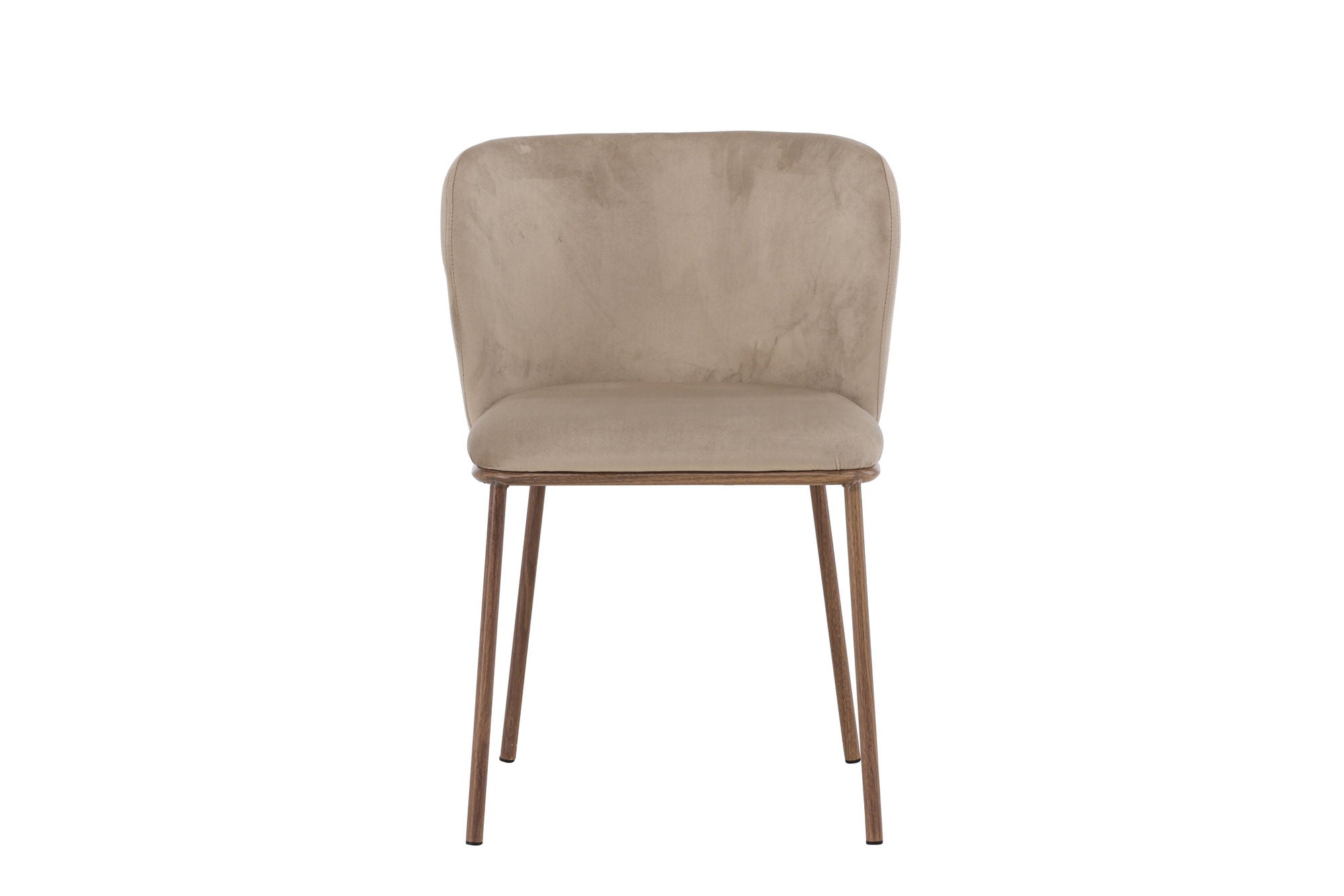 Venture Home Edina Spisebordsstol 2-Pack - Steel Woodlook 3D Paper / Beige Velvet