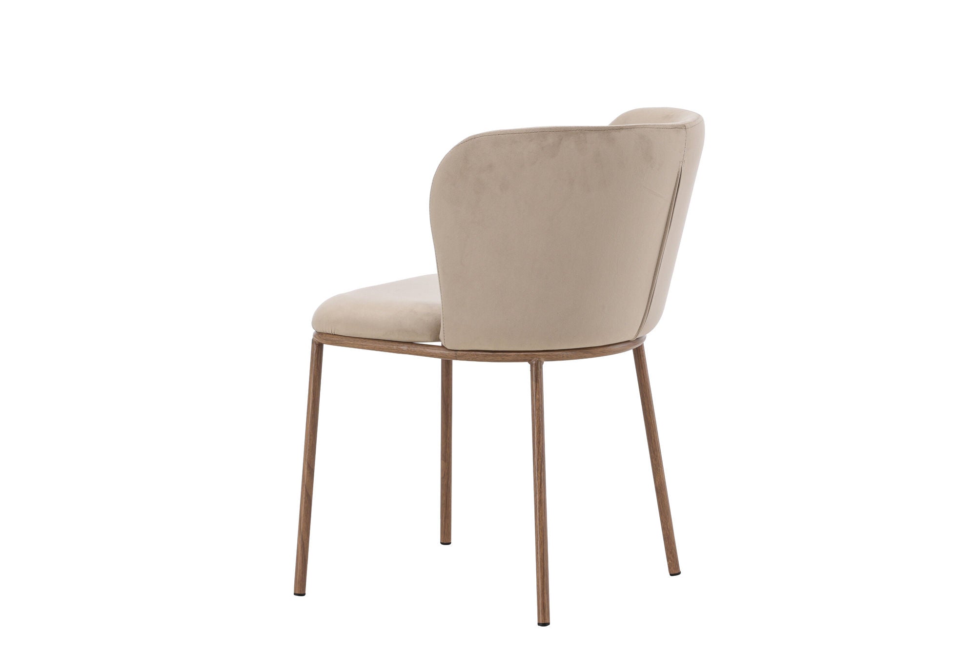 Venture Home Edina Spisebordsstol 2-Pack - Steel Woodlook 3D Paper / Beige Velvet