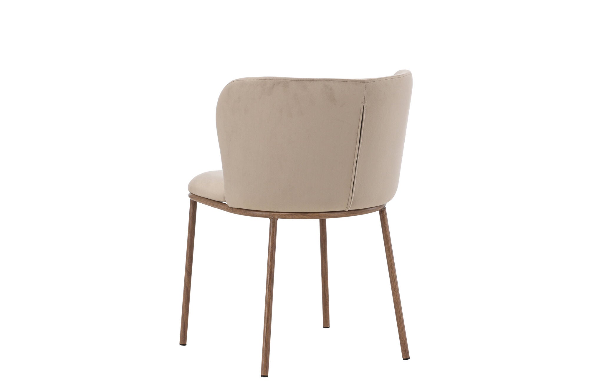Venture Home Edina Spisebordsstol 2-Pack - Steel Woodlook 3D Paper / Beige Velvet