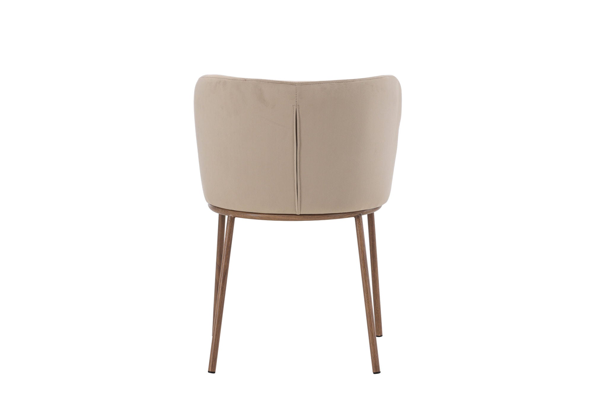 Venture Home Edina Spisebordsstol 2-Pack - Steel Woodlook 3D Paper / Beige Velvet