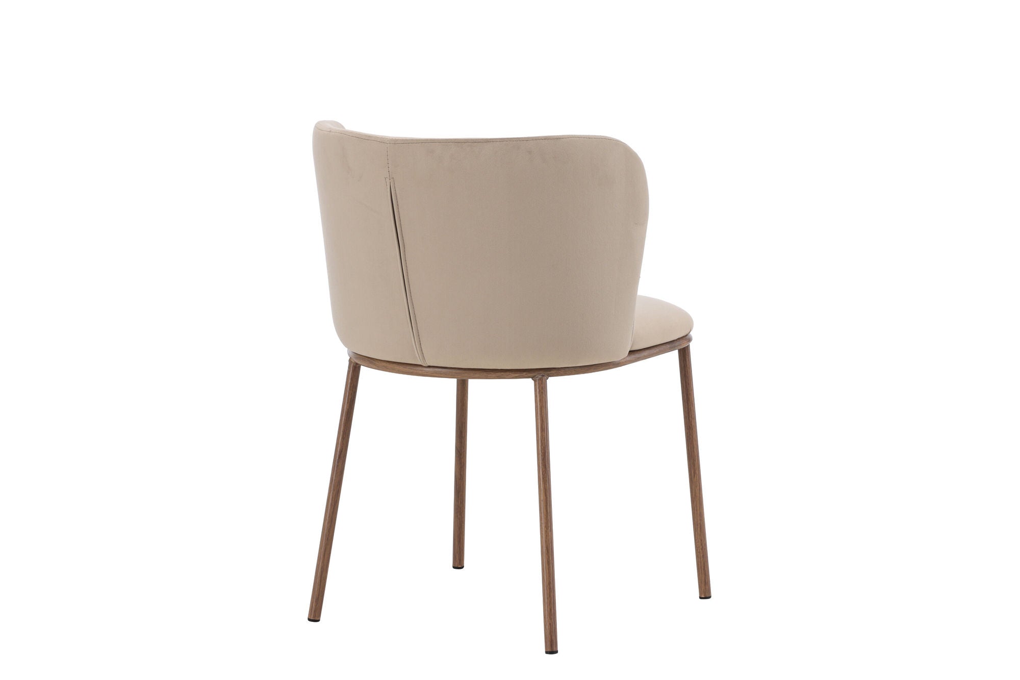 Venture Home Edina Spisebordsstol 2-Pack - Steel Woodlook 3D Paper / Beige Velvet